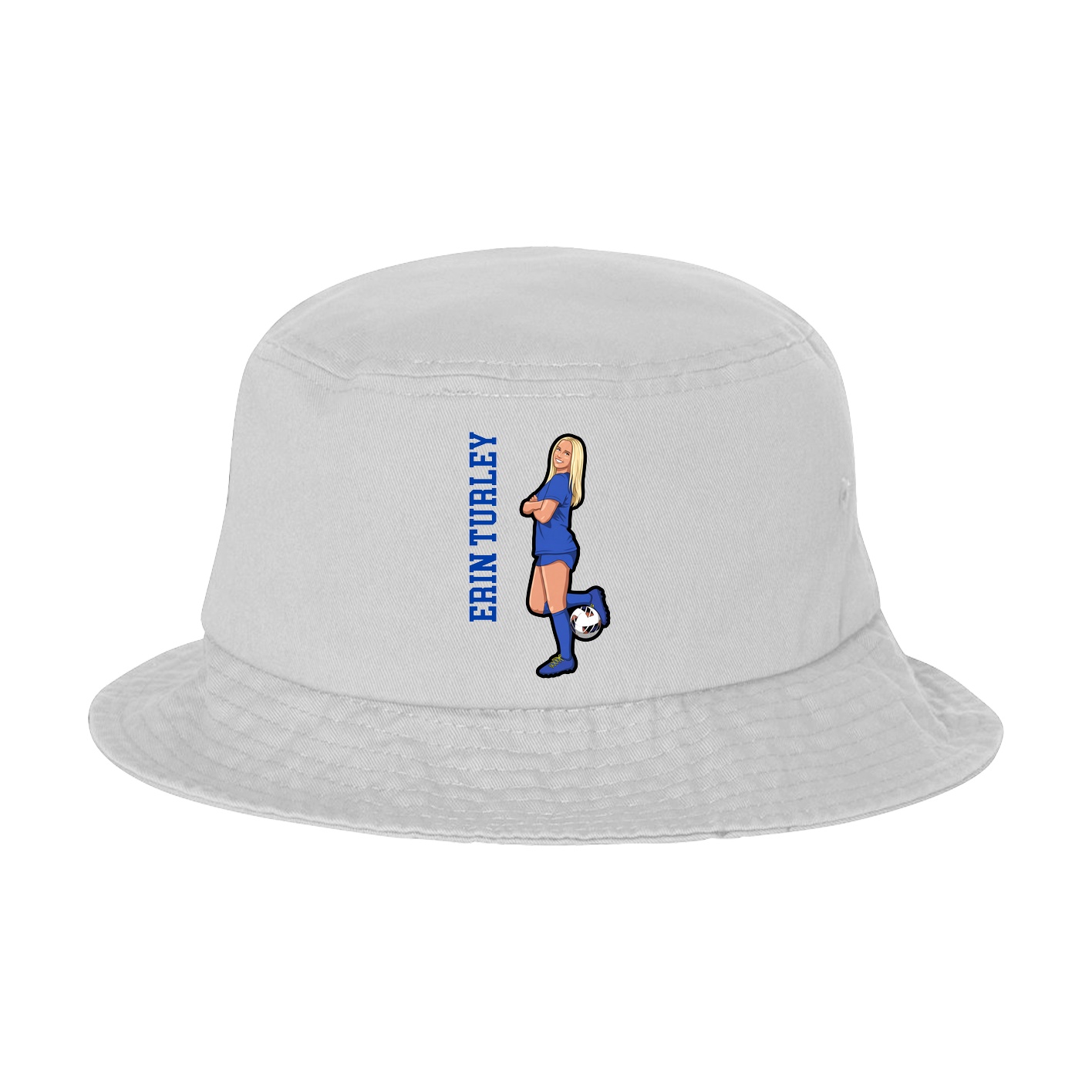 Bucket Cap — Name Vertical in White