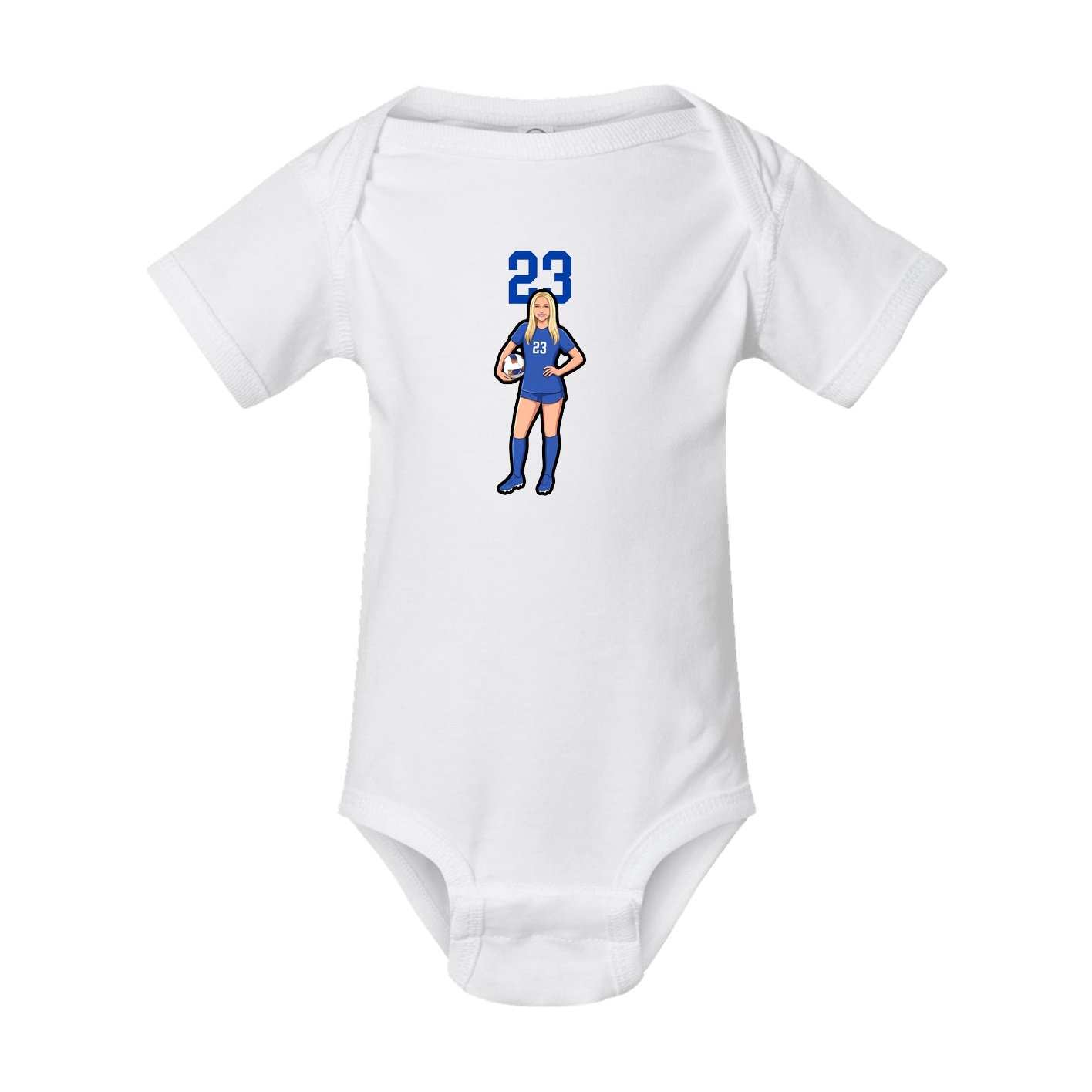 Baby Onesie — Number Top in White
