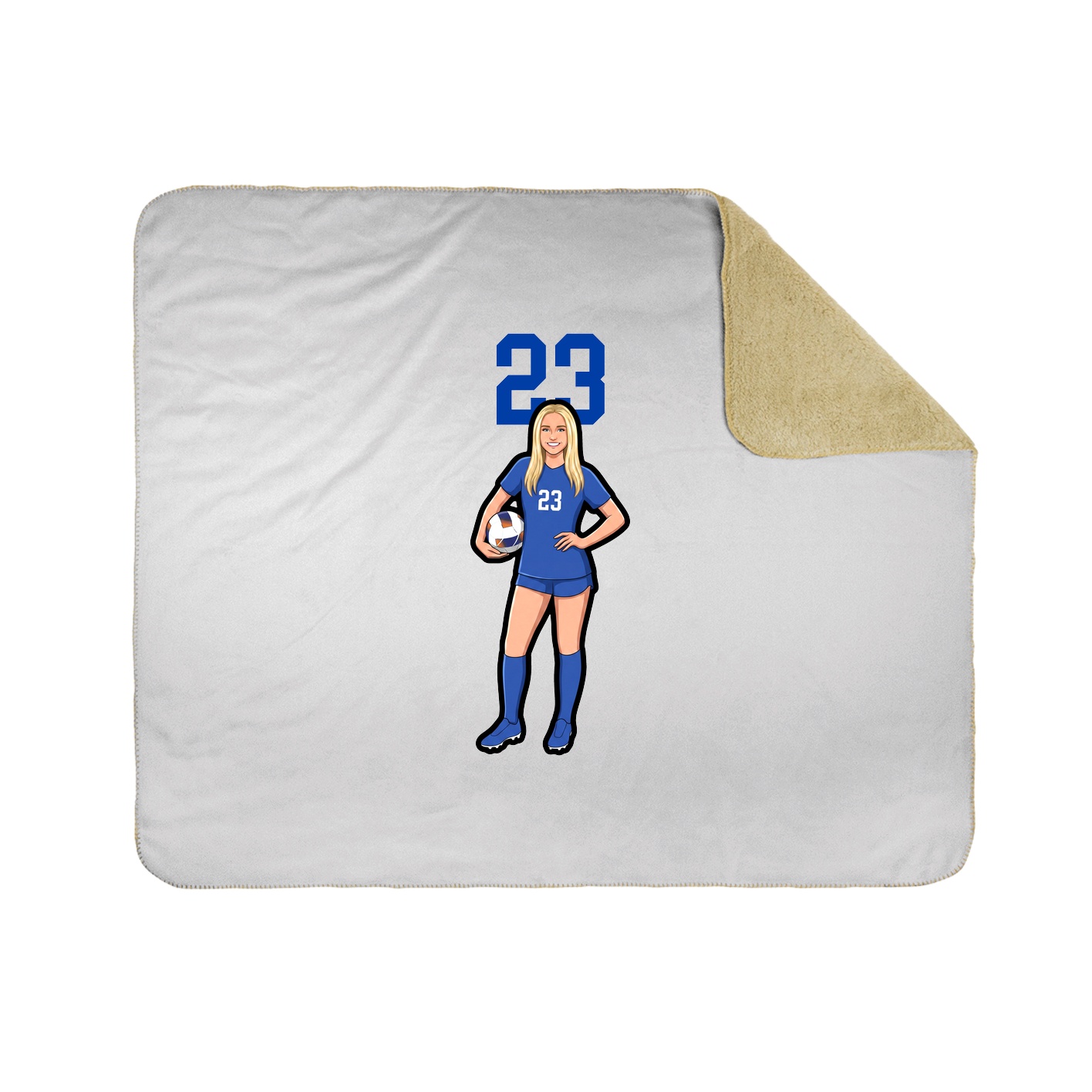 Throw Blanket — Number Top in White