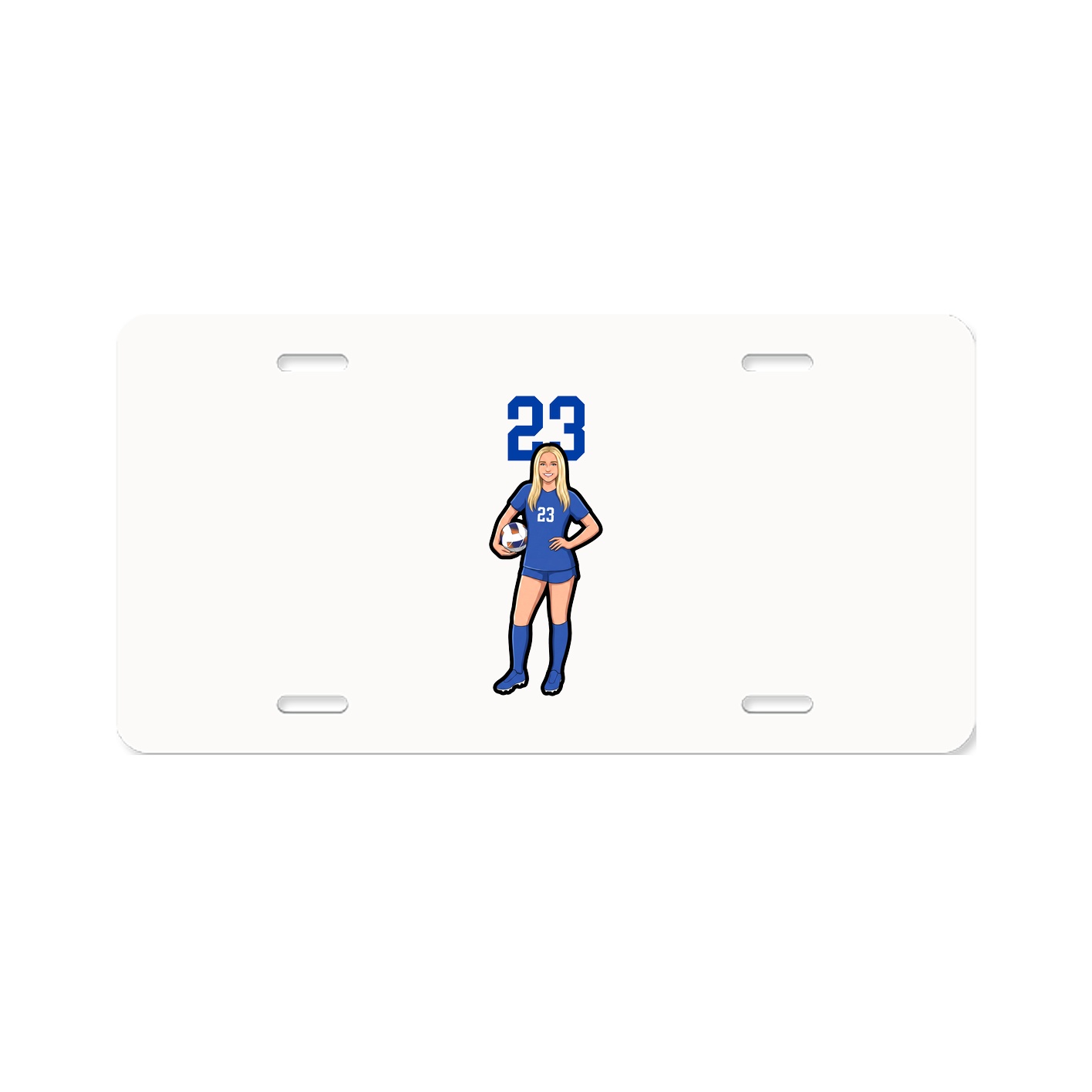 License Plate — Number Top in Classic