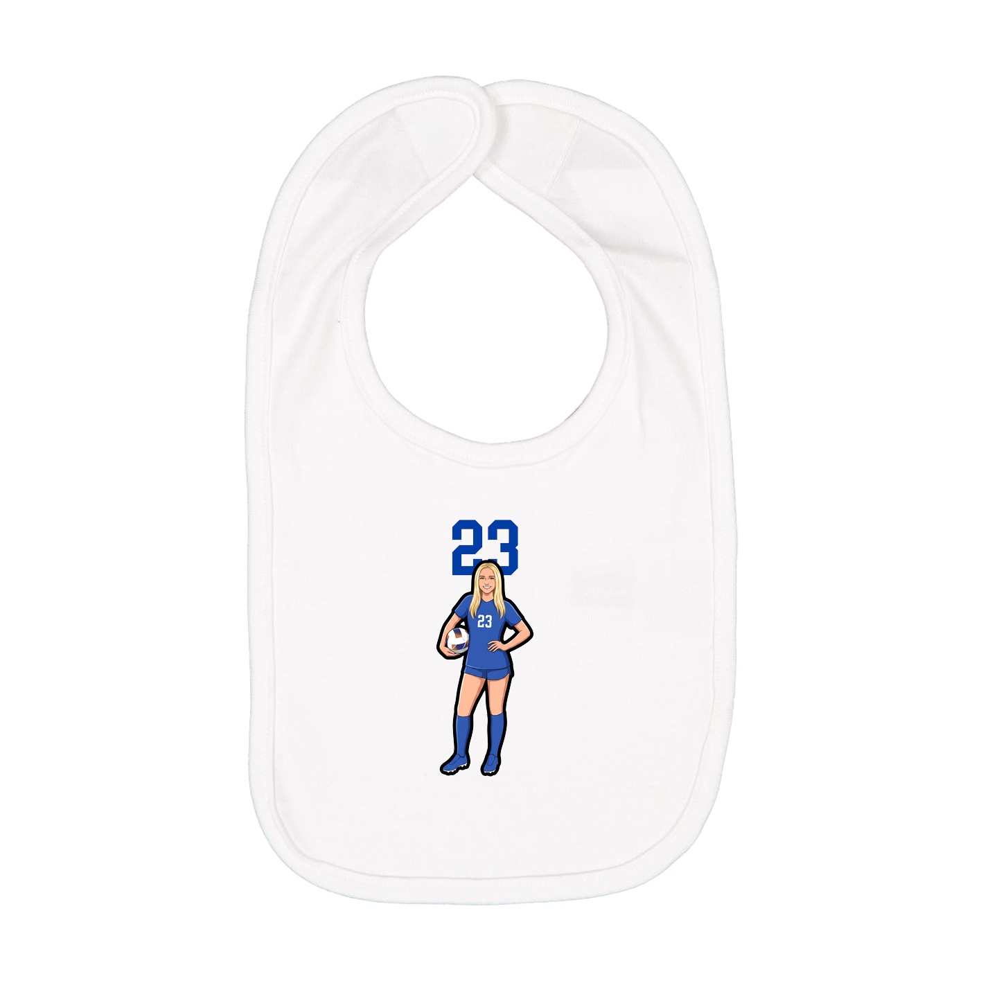 Infant Bib — Number Top in White