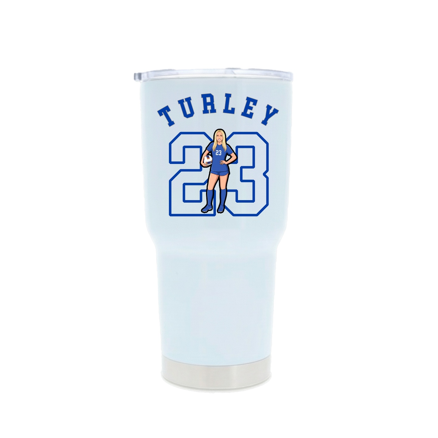 30oz Stainless Steel Tumbler — Shirsey Arch in White