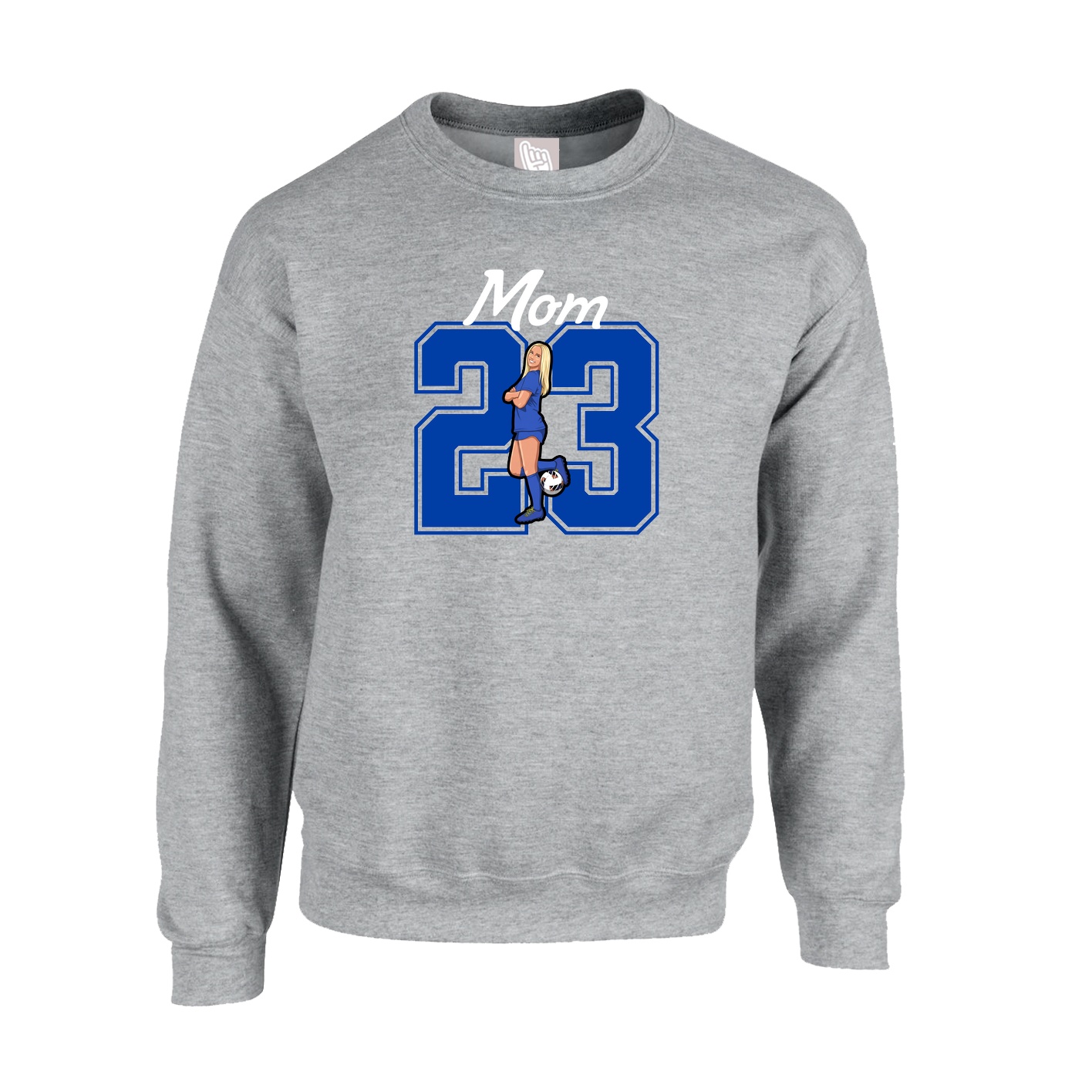 Fleece Crew — Mothers Day Shirsey in Grey