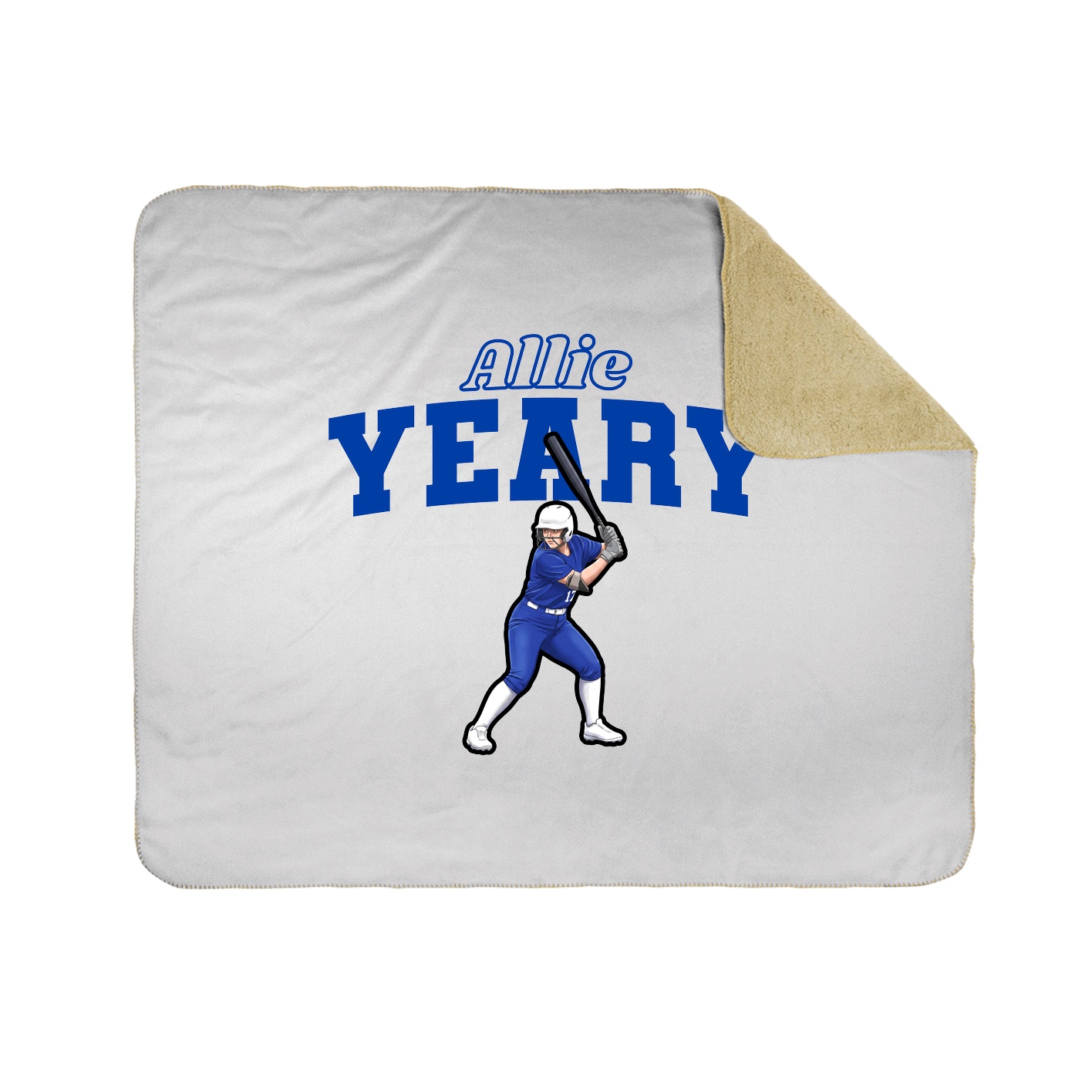 Throw Blanket — Name Arch in White