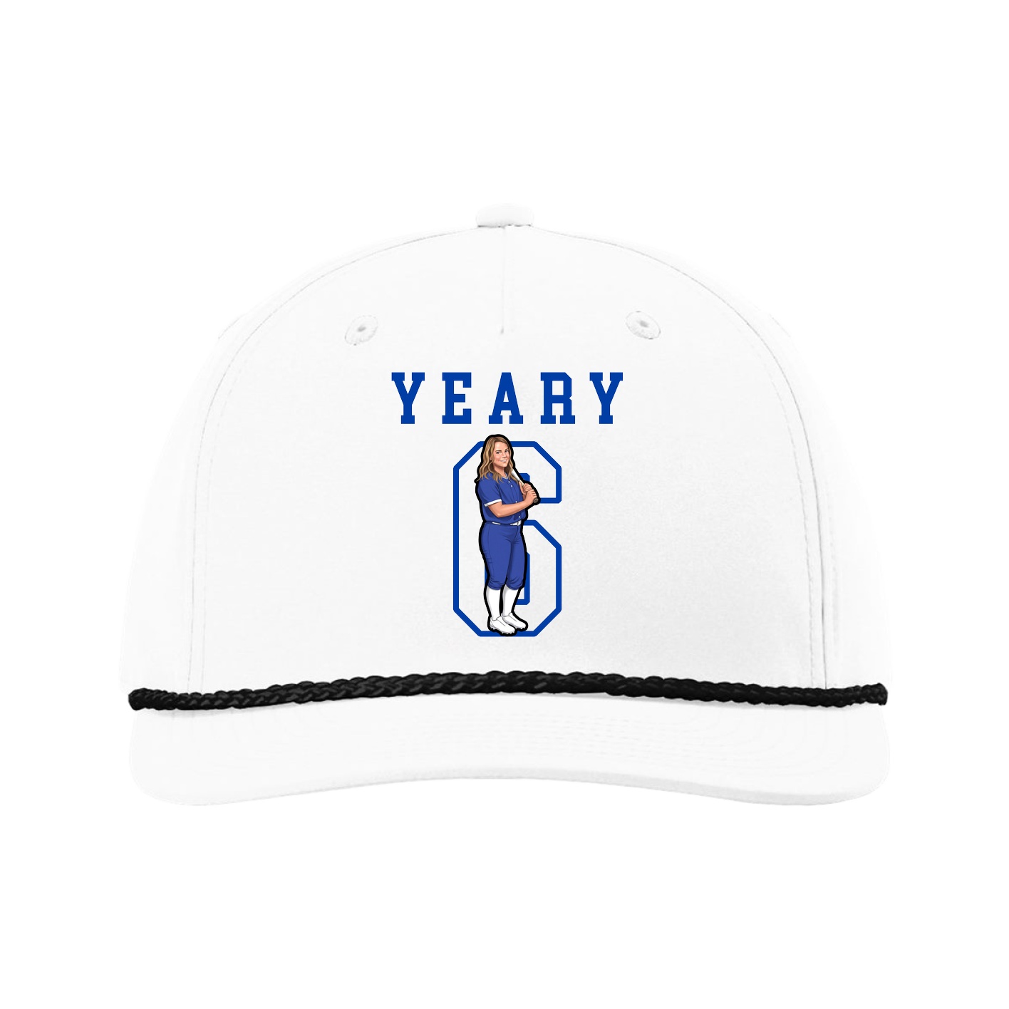 Five-Panel Classic Rope Cap — Shirsey in White