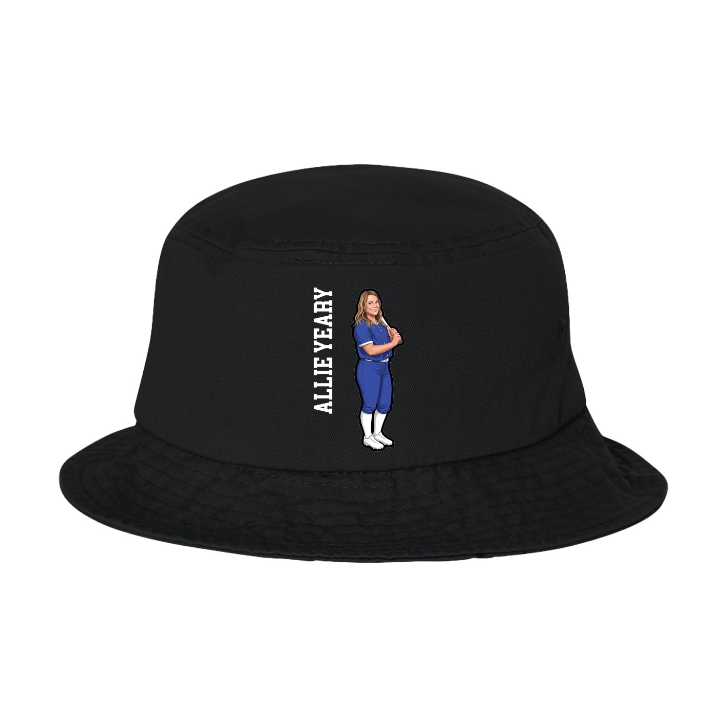 Bucket Cap — Name Vertical in Black