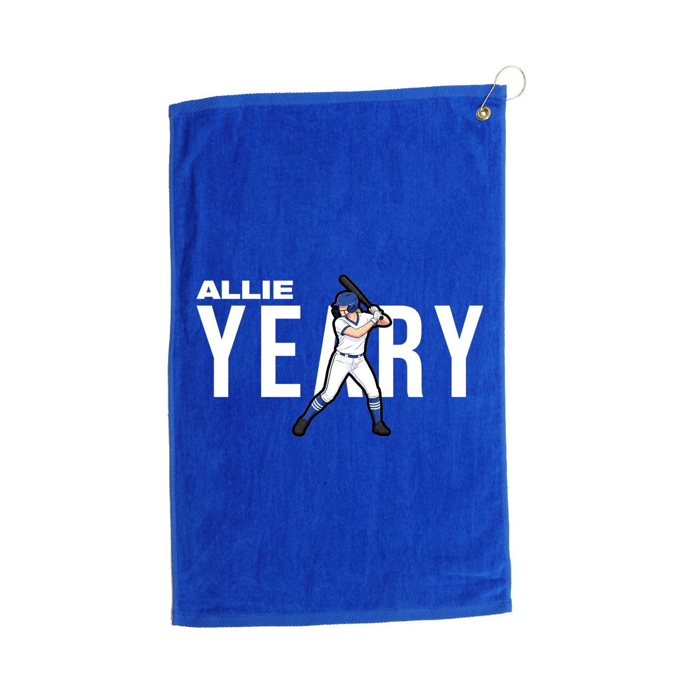 Golf Towel — Player Name in Royal