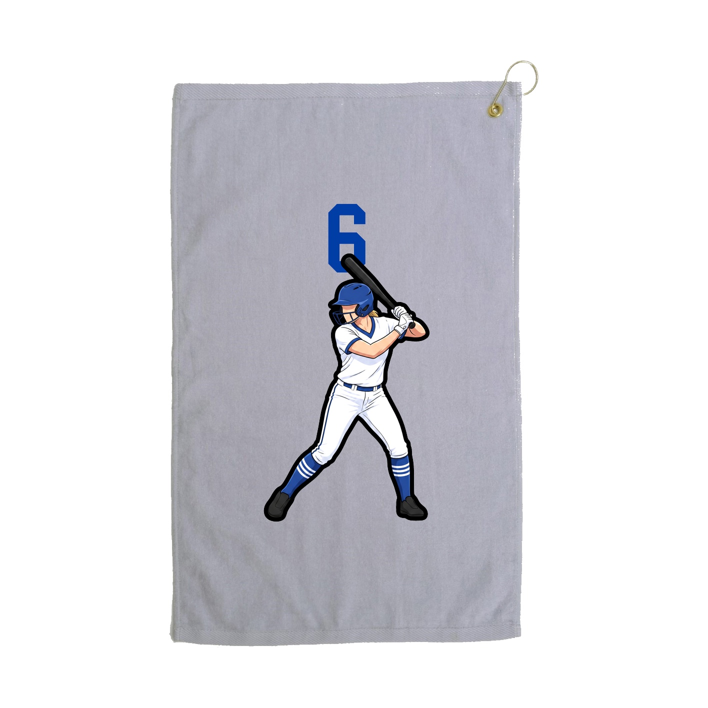 Golf Towel — Number Top in Grey