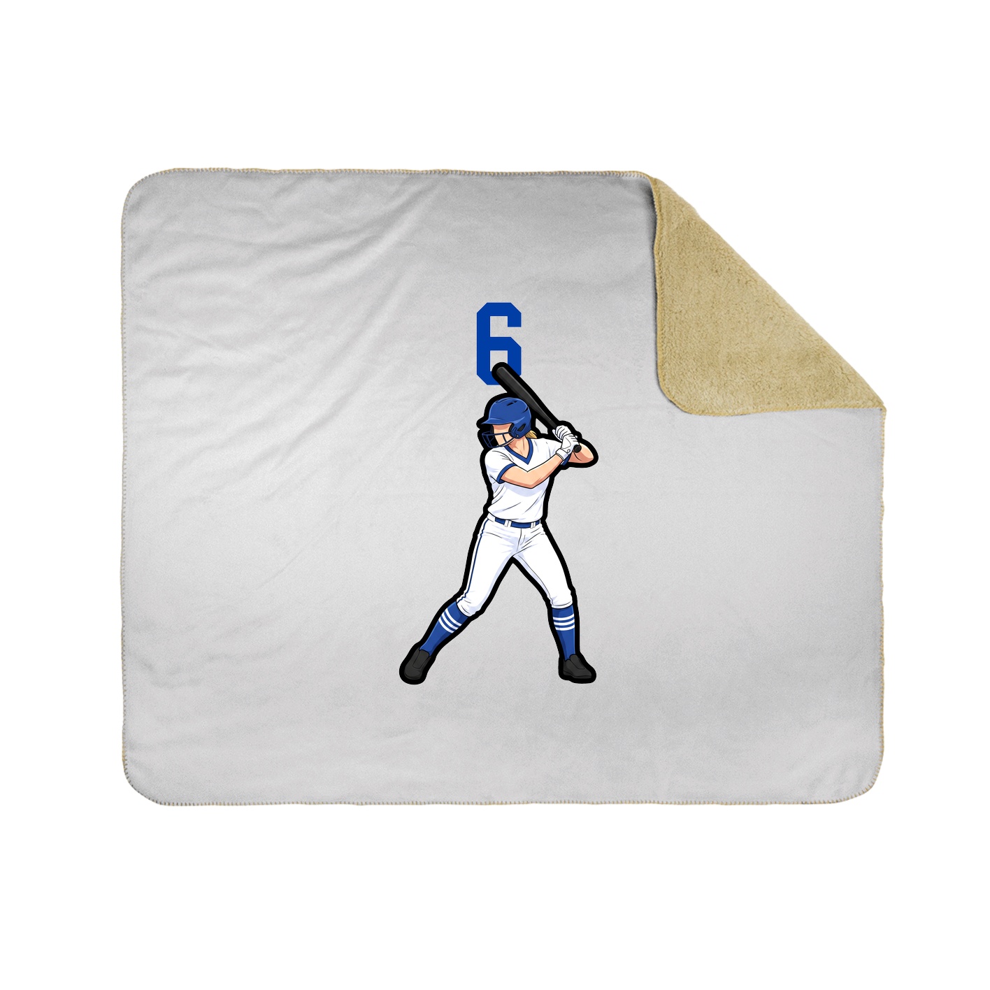 Throw Blanket — Number Top in White