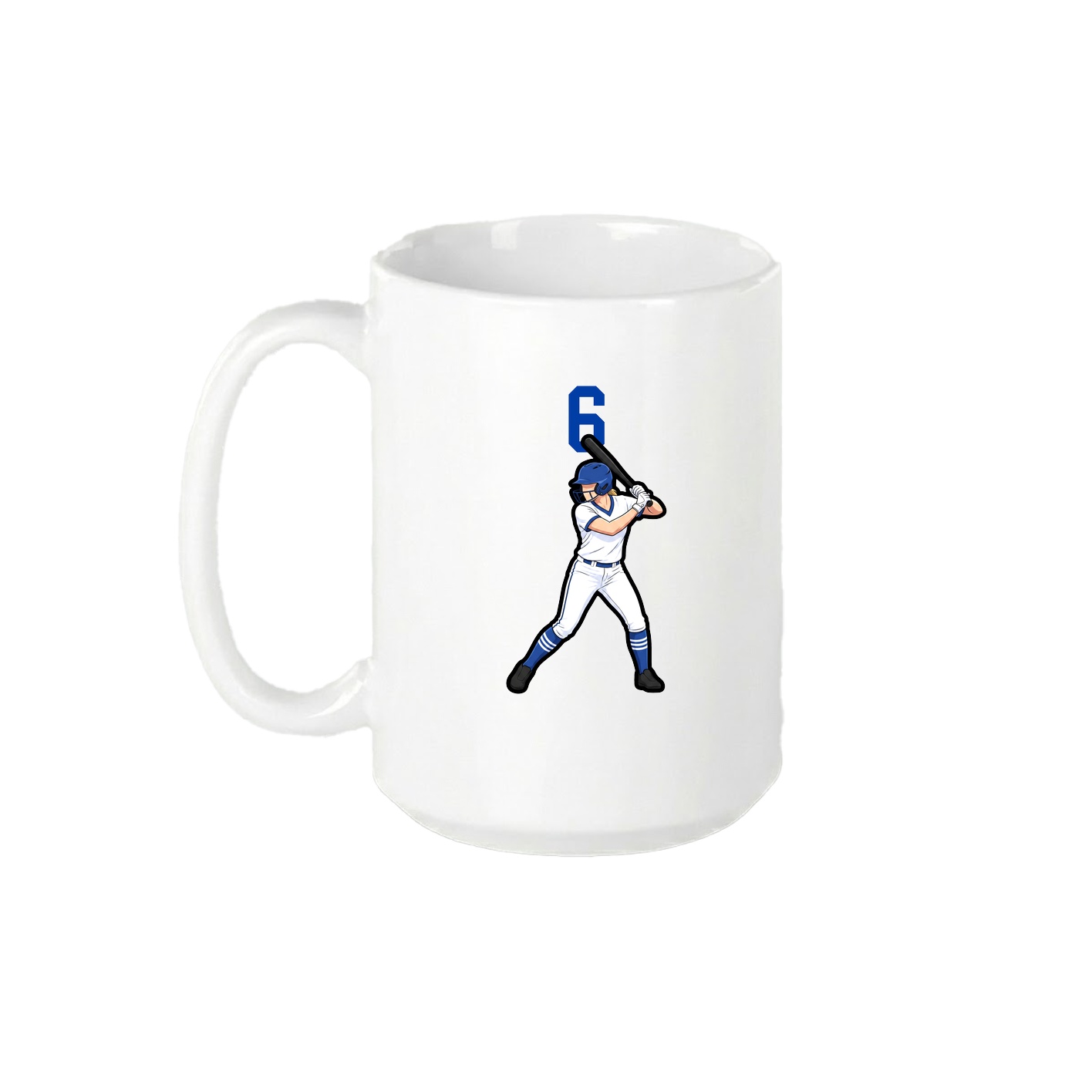15oz Coffee Mug — Number Top in White