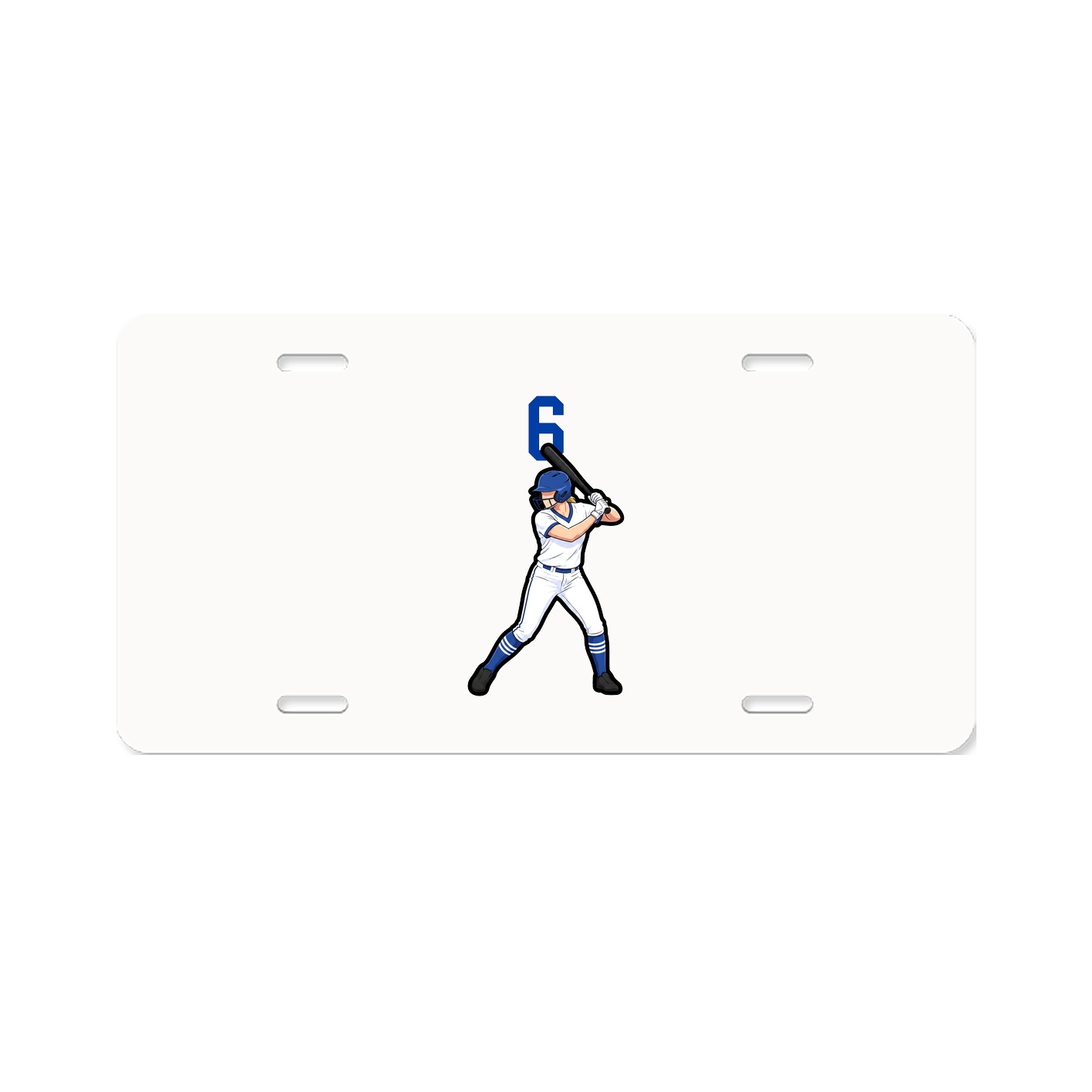 License Plate — Number Top in Classic