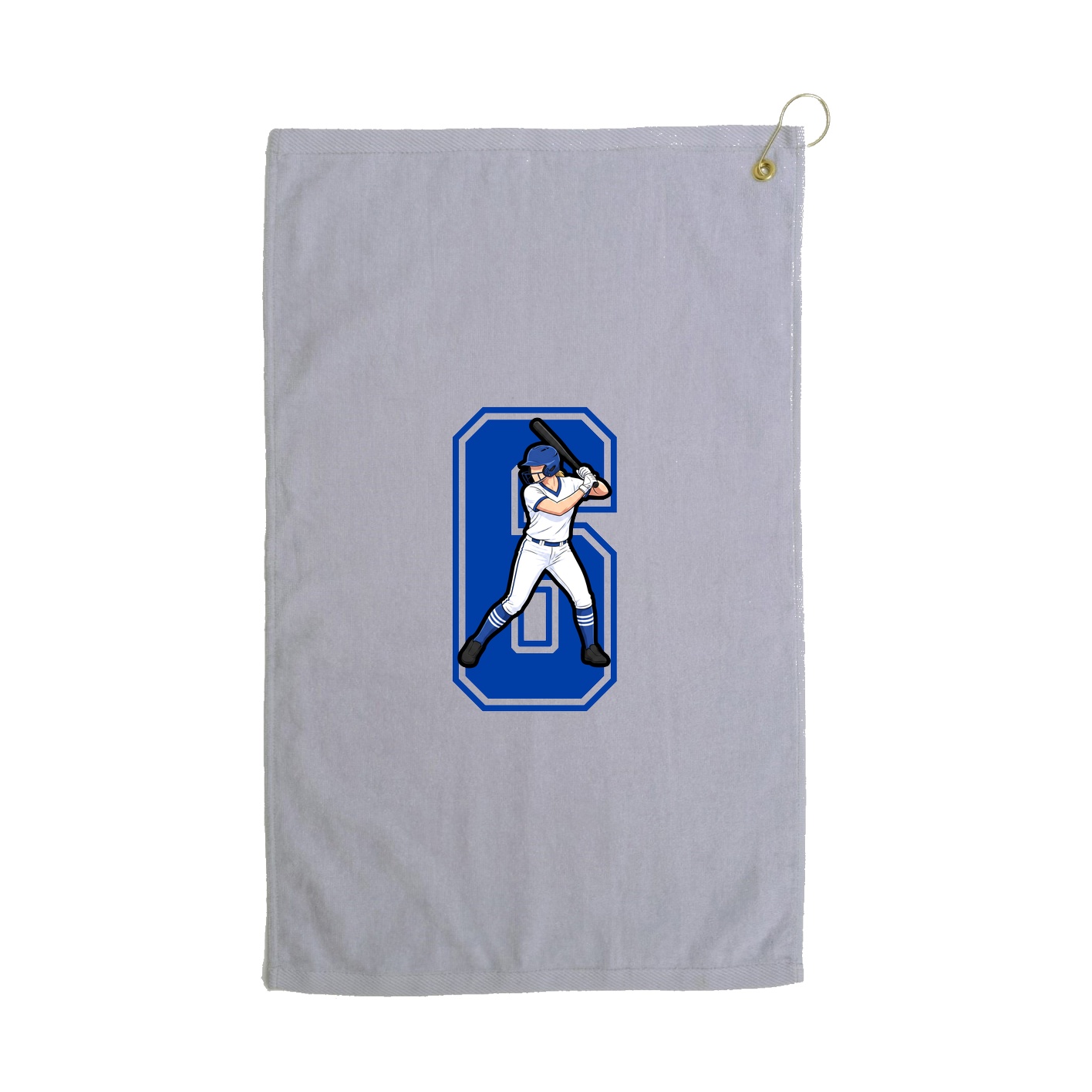 Golf Towel — Number in Grey