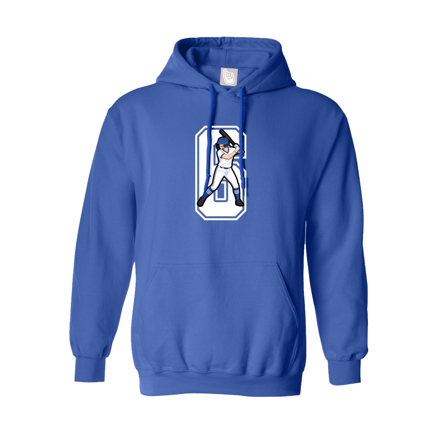 Youth Hoodie — Number in Royal