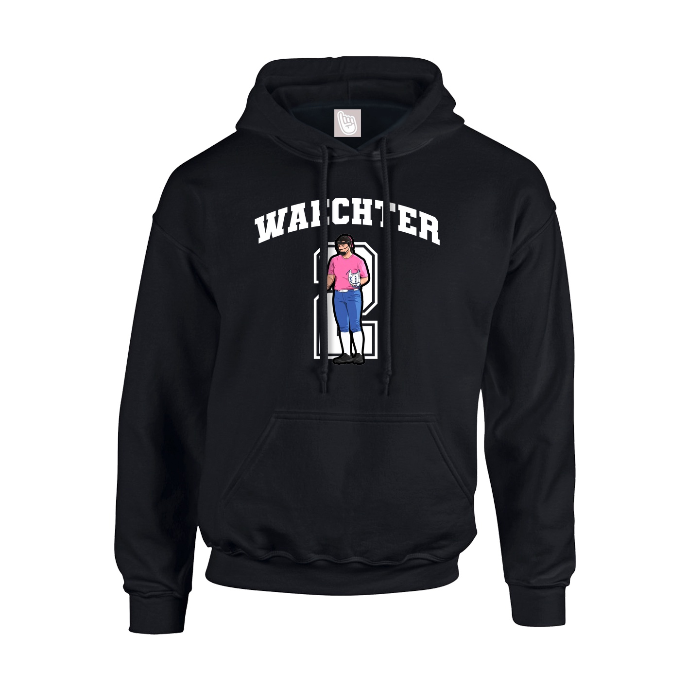 Youth Hoodie — Number in Black
