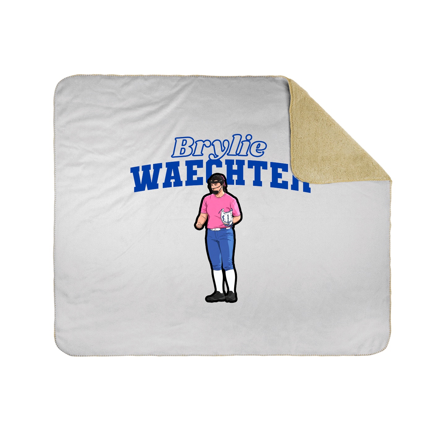 Throw Blanket — Name Arch in White