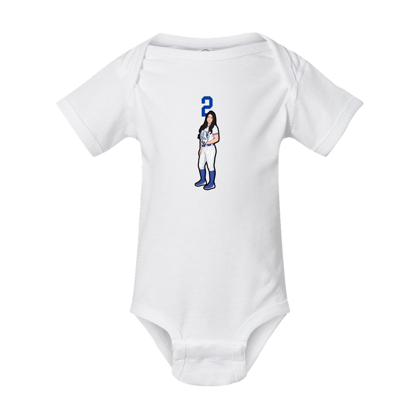 Baby Onesie — Number Top in White