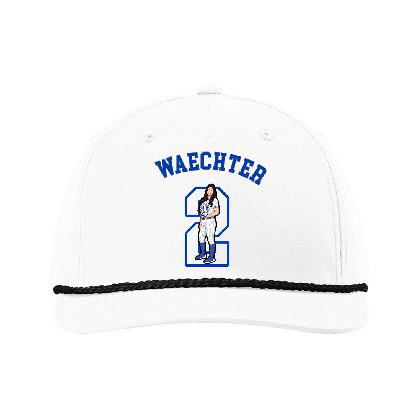 Five-Panel Classic Rope Cap — Shirsey Arch in White