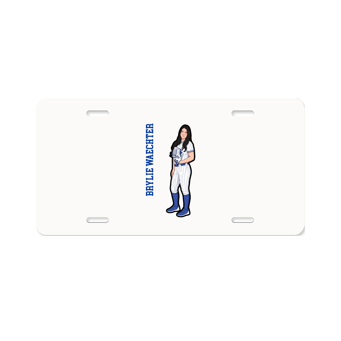 License Plate — Name Vertical in Classic