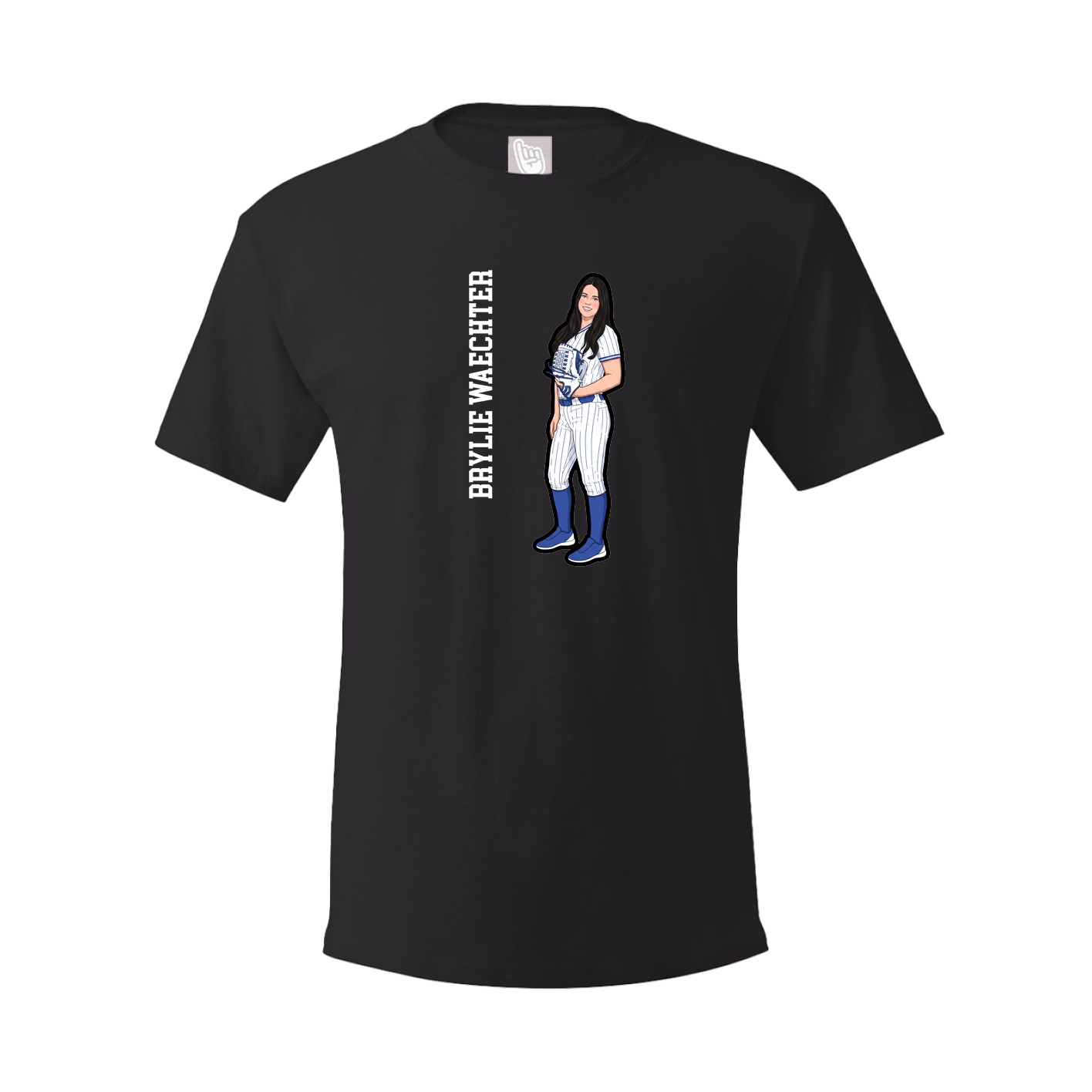 Youth Tee — Name Vertical in Black