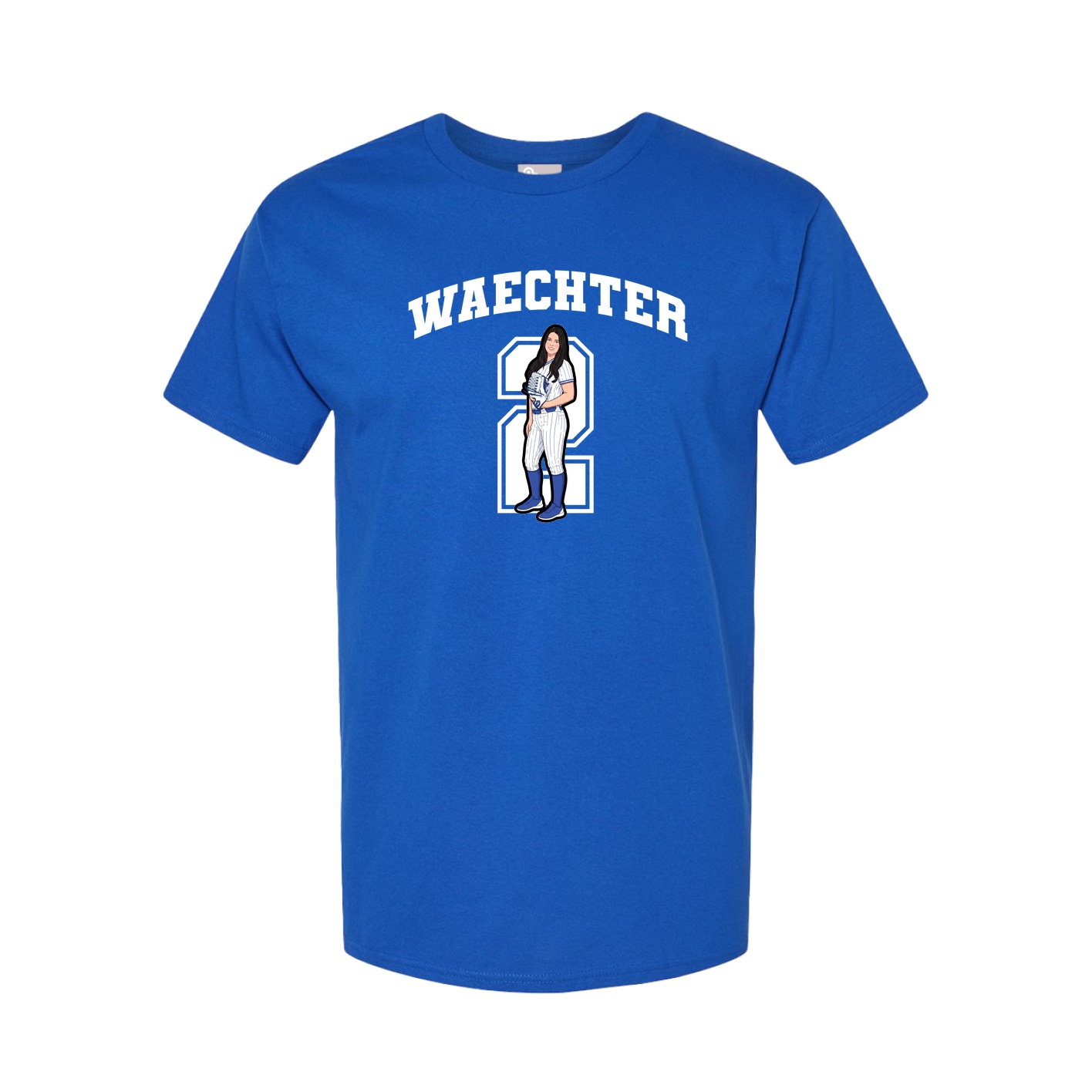 Youth Tee — Number in Royal