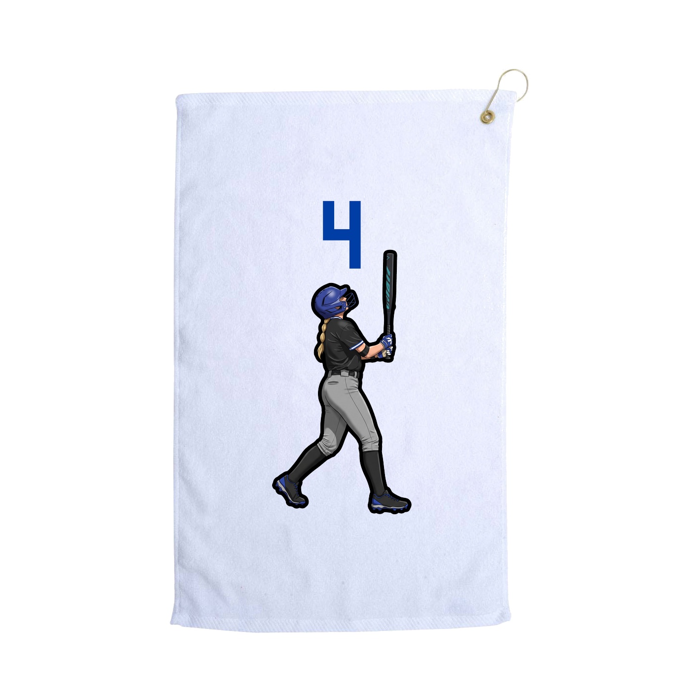 Golf Towel — Number Top in White