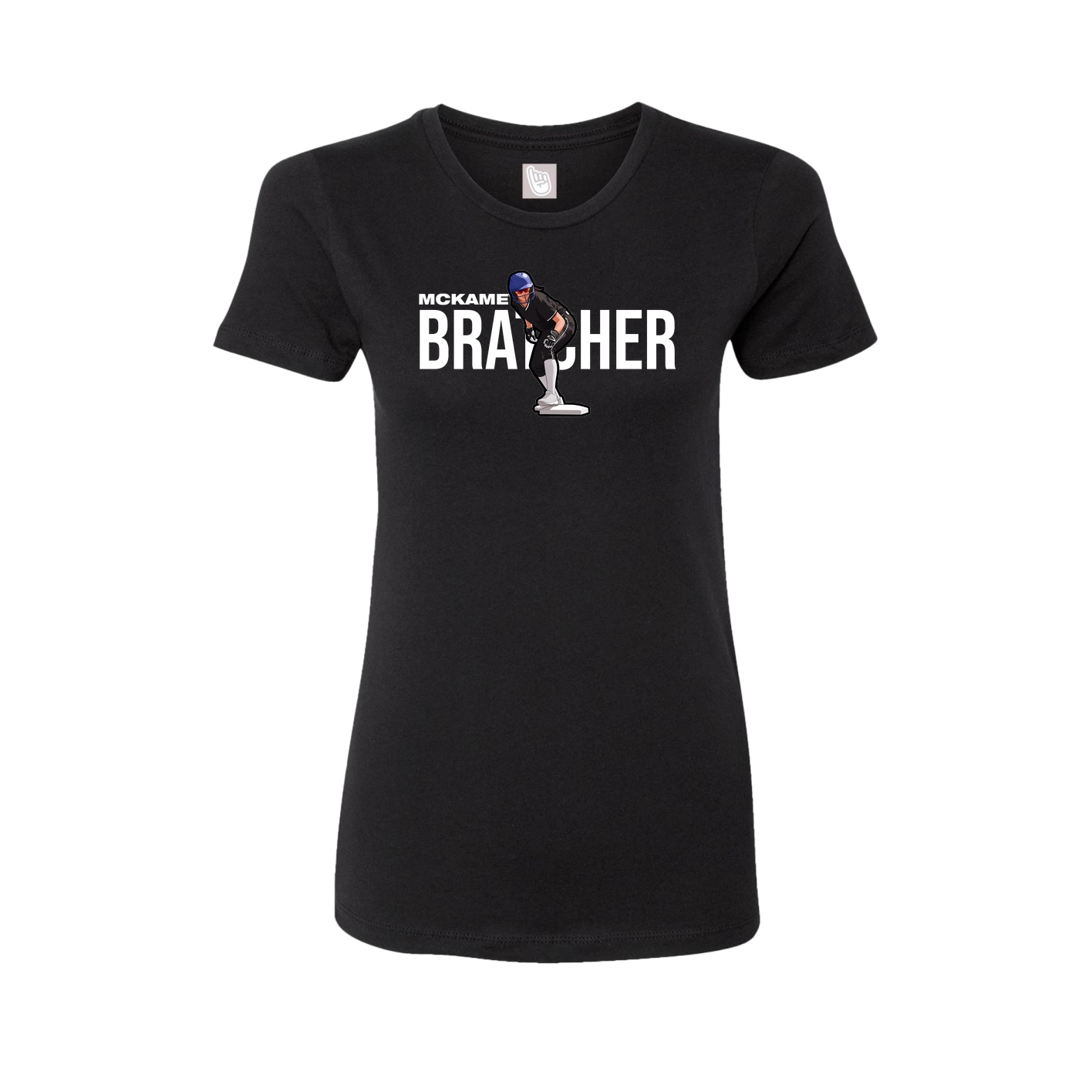 Fitted Women's Tee — Player Name in Black