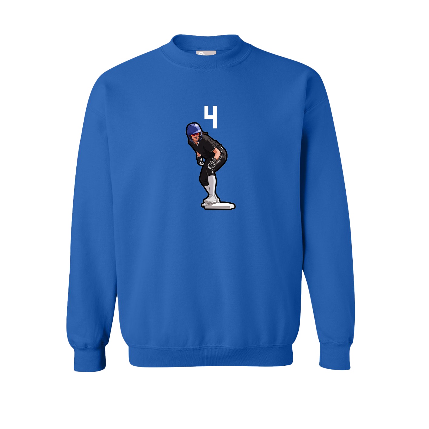 Fleece Crew — Number Top in Royal