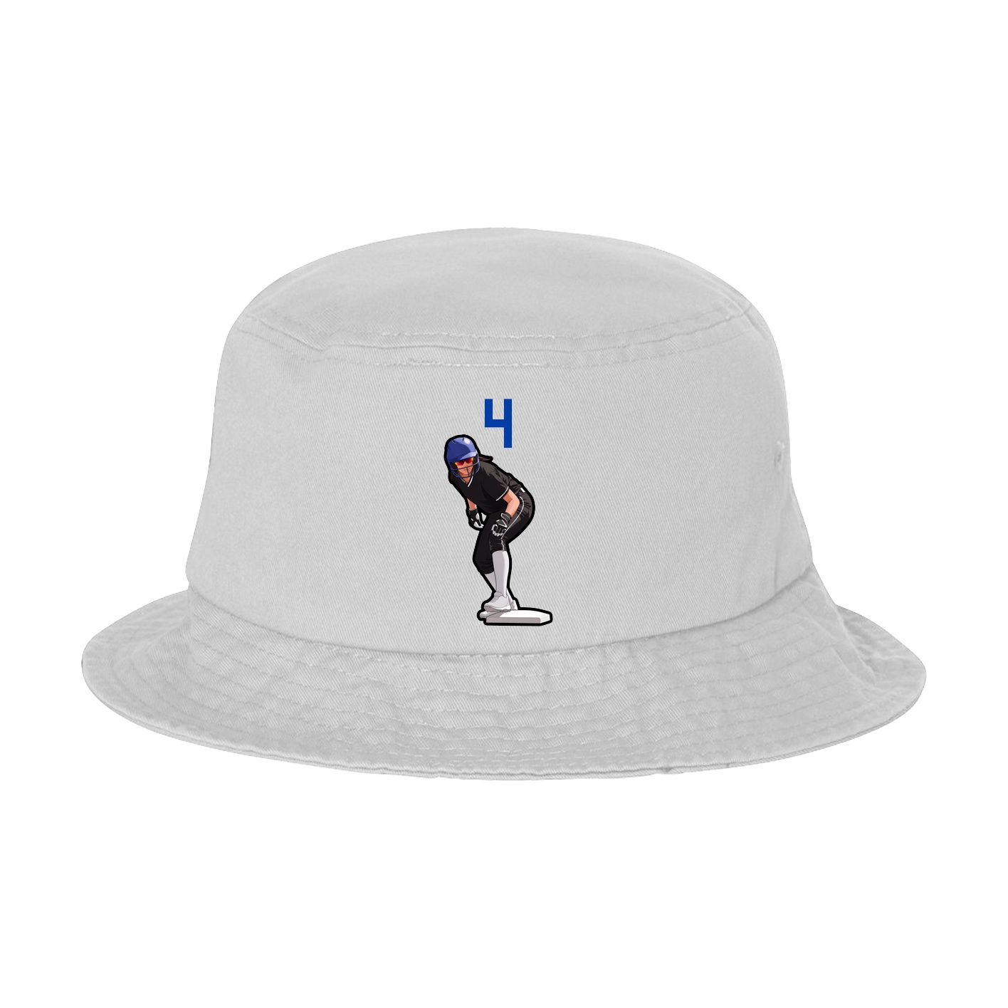 Bucket Cap — Number Top in White