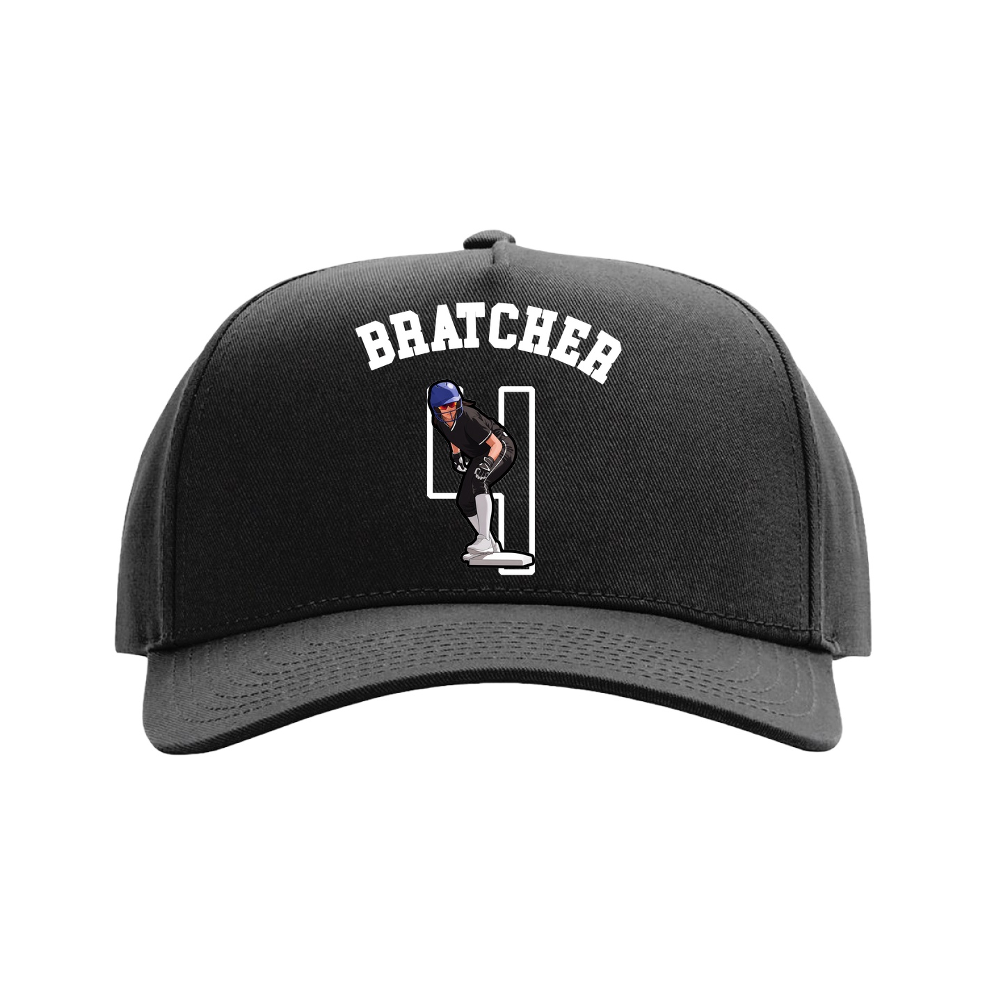 Full Fabric Five-Panel Champ Cap — Shirsey Arch in Black