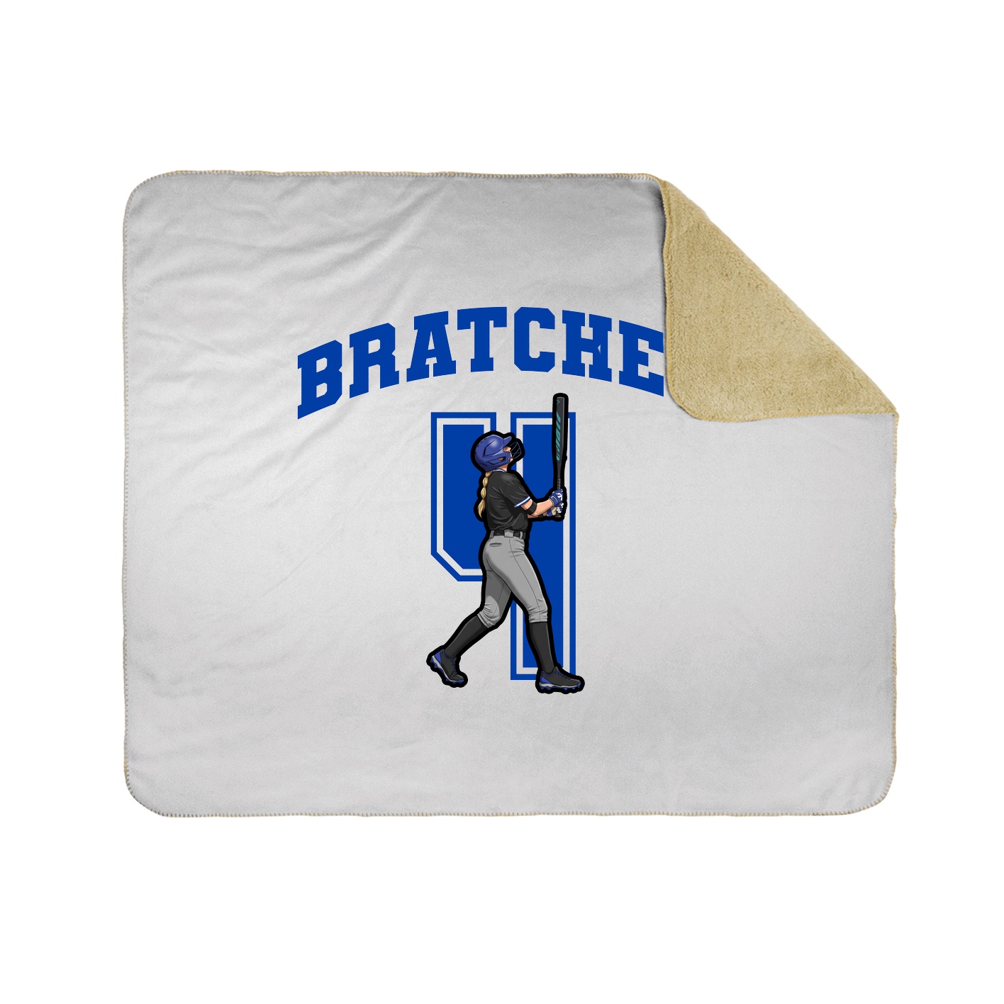 Throw Blanket — Number in White