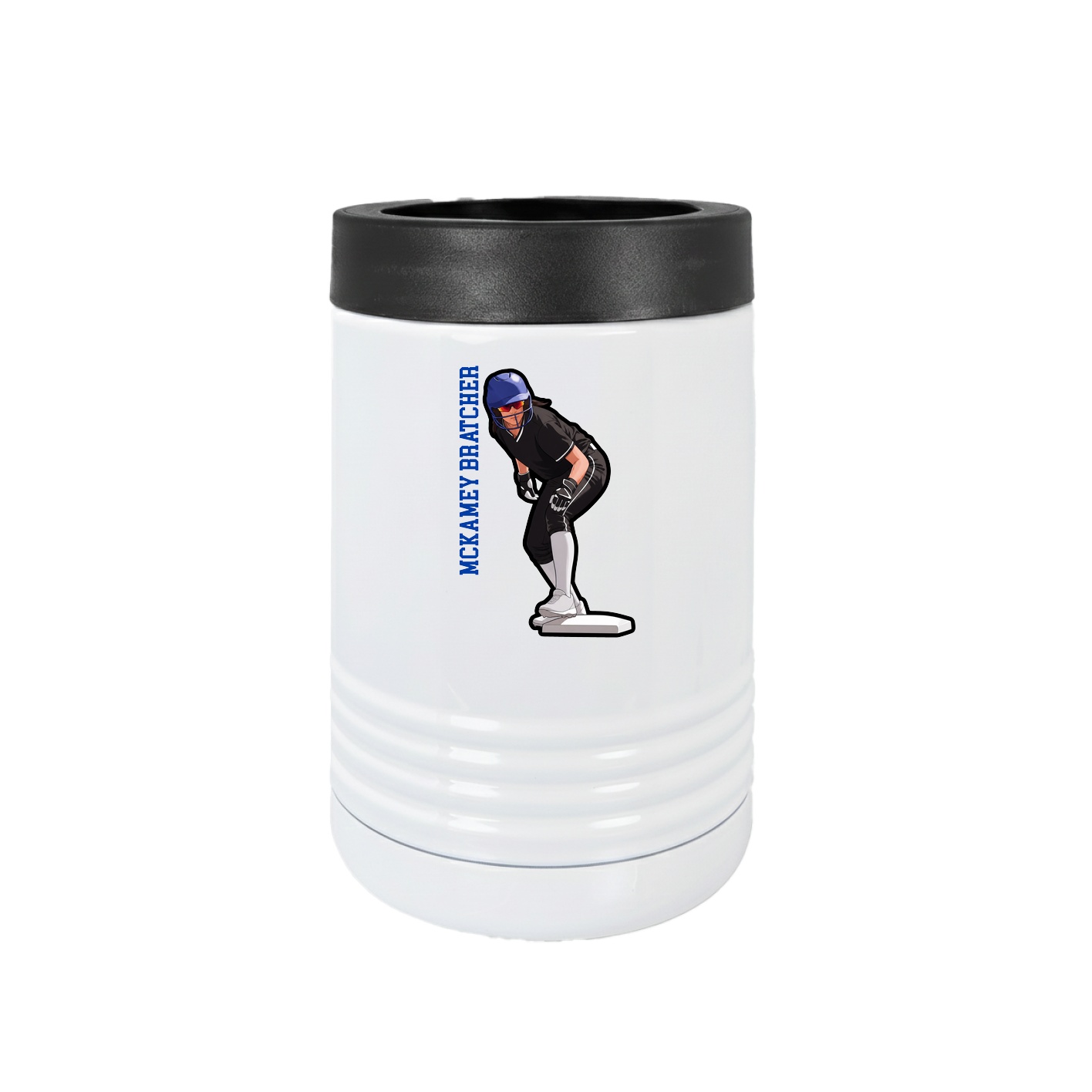 Beverage Holder — Name Vertical in White