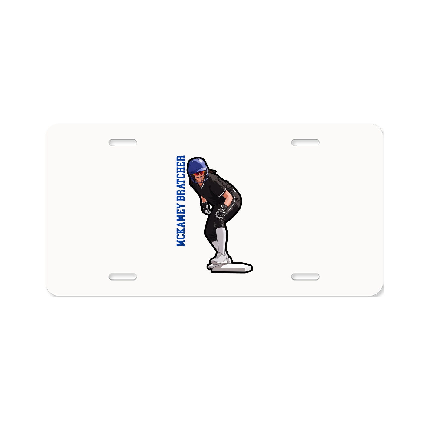 License Plate — Name Vertical in Classic