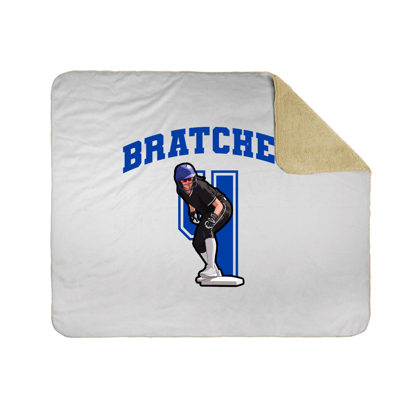 Throw Blanket — Number in White