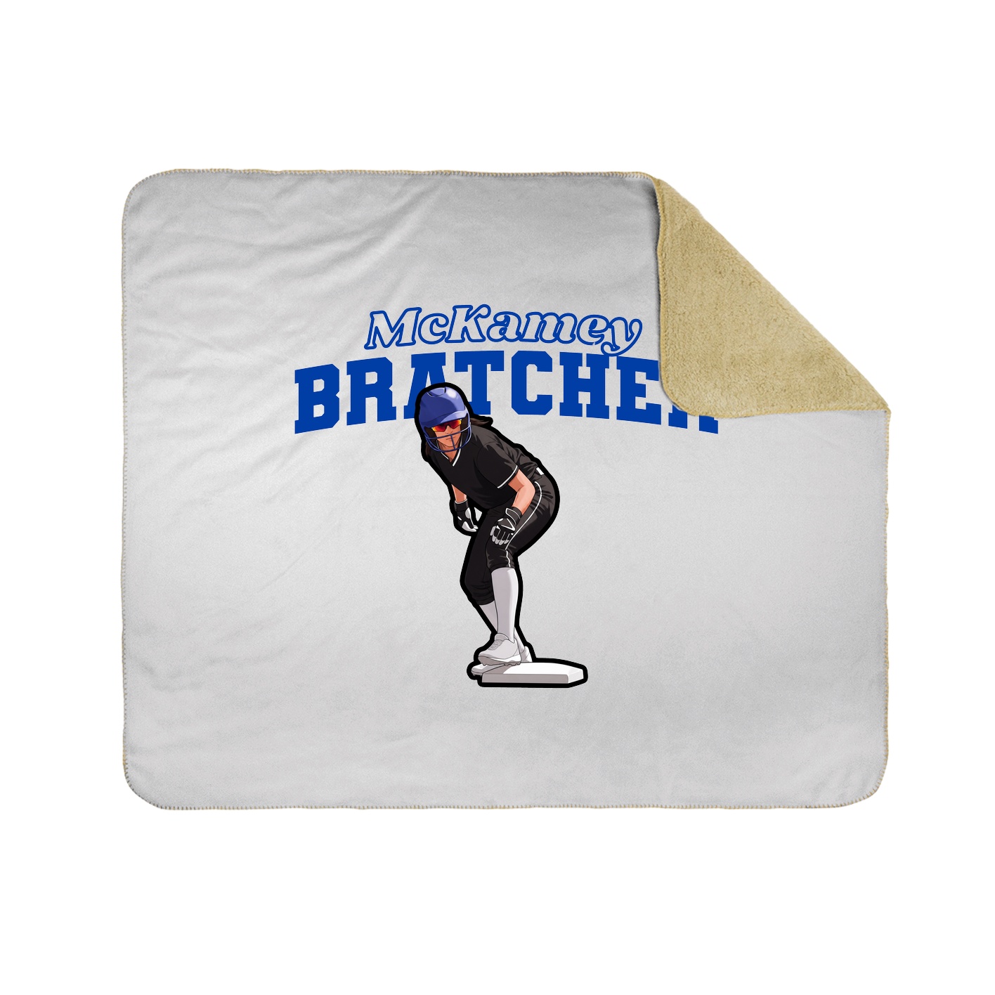 Throw Blanket — Name Arch in White
