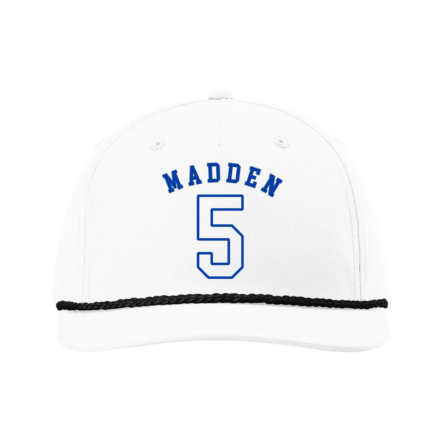 Five-Panel Classic Rope Cap — Shirsey Arch in White