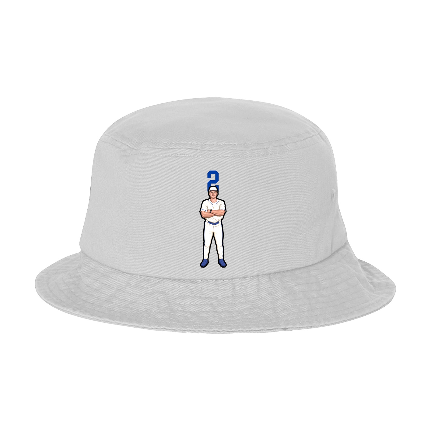 Bucket Cap — Number Top in White