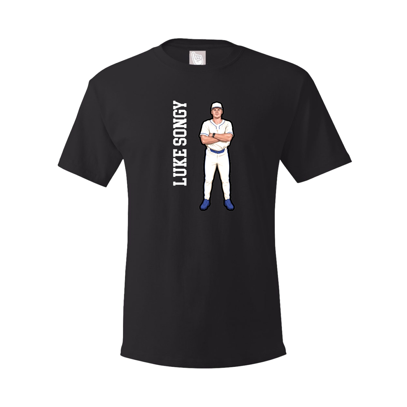 Youth Tee — Name Vertical in Black
