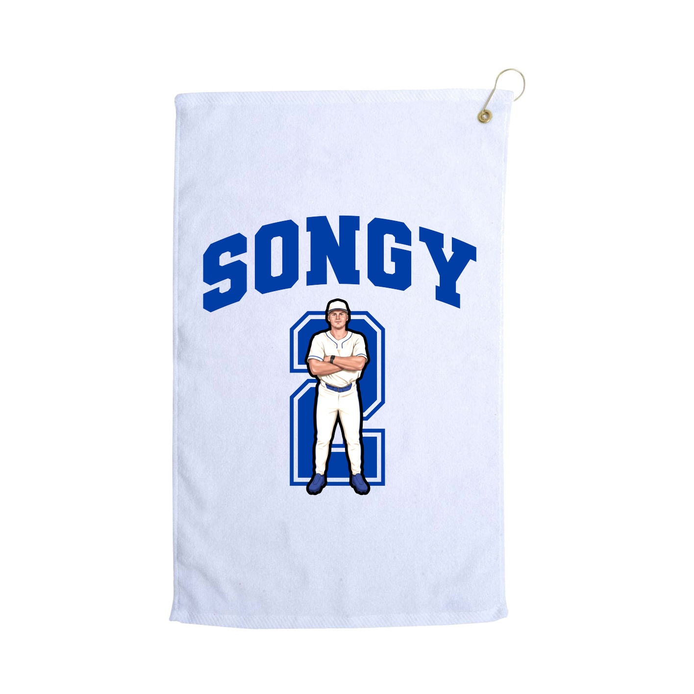 Golf Towel — Number in White