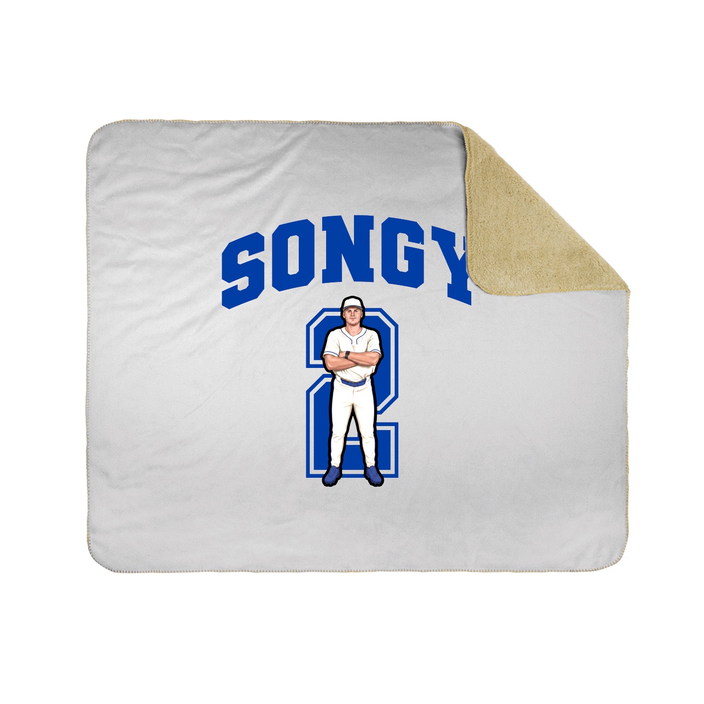 Throw Blanket — Number in White