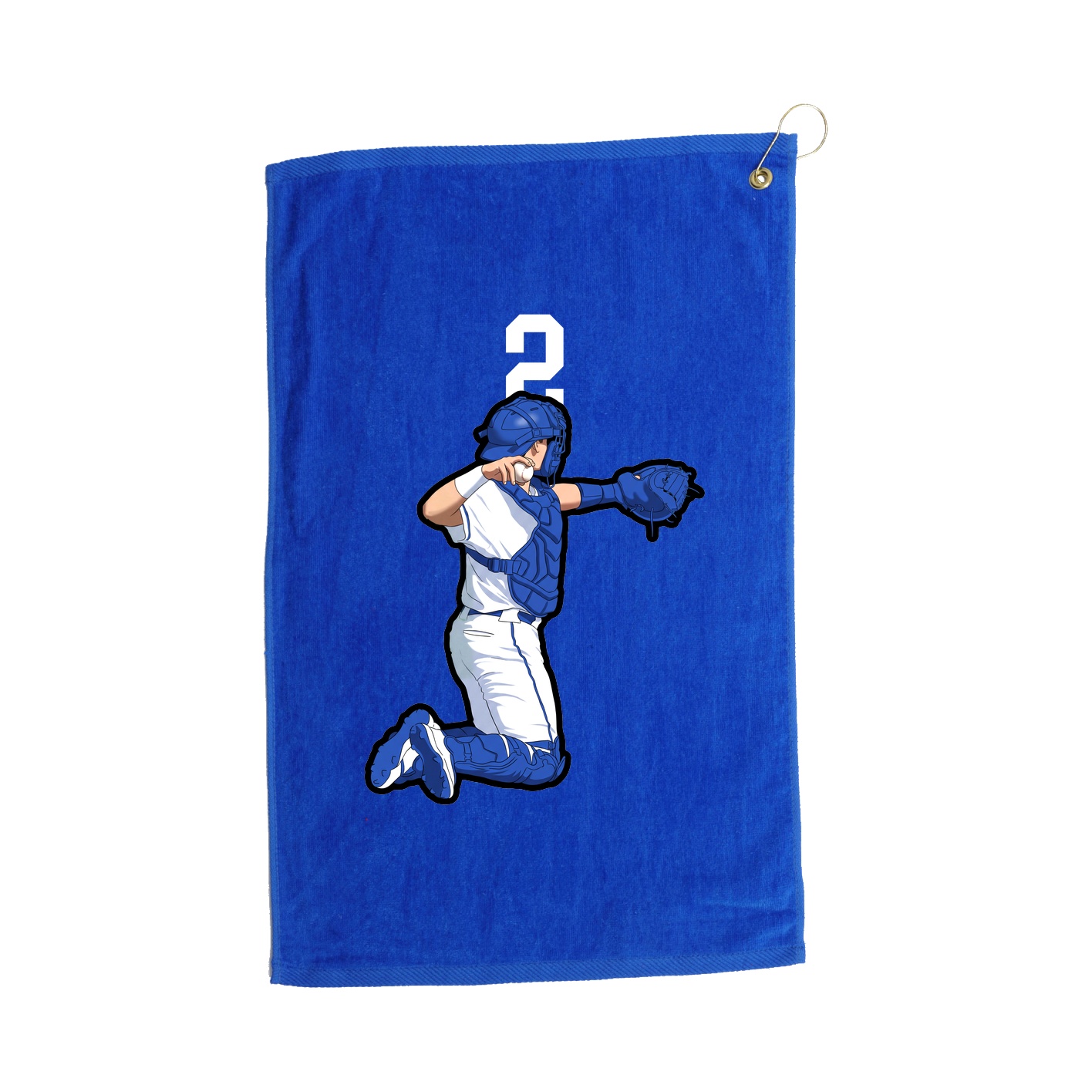 Golf Towel — Number Top in Royal