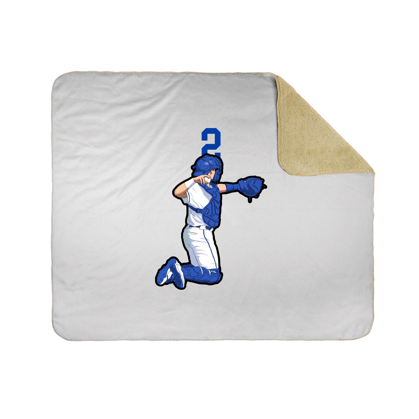 Throw Blanket — Number Top in White