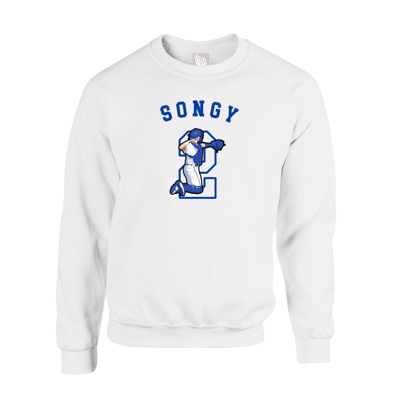 Fleece Crew — Shirsey Arch in White