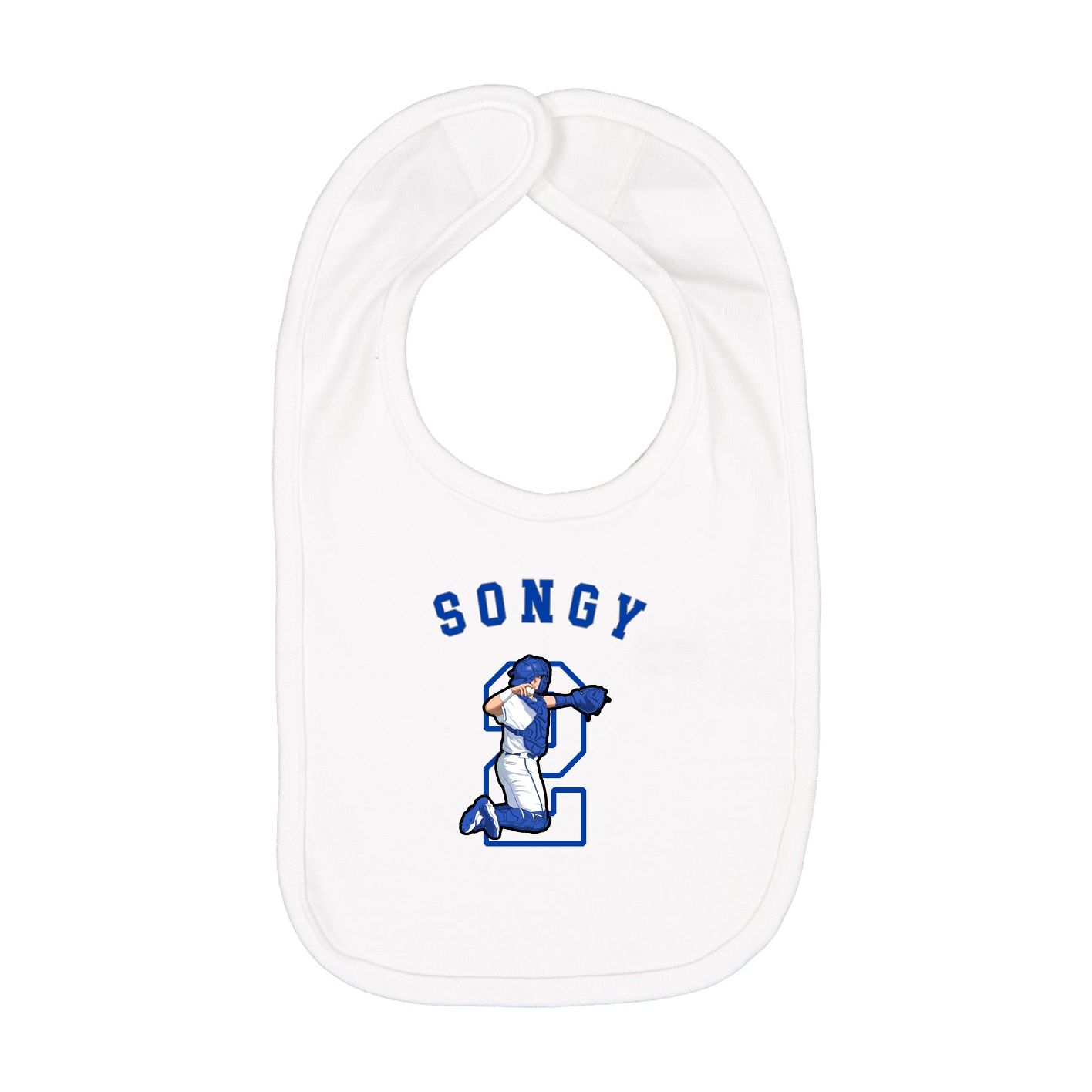 Infant Bib — Shirsey Arch in White
