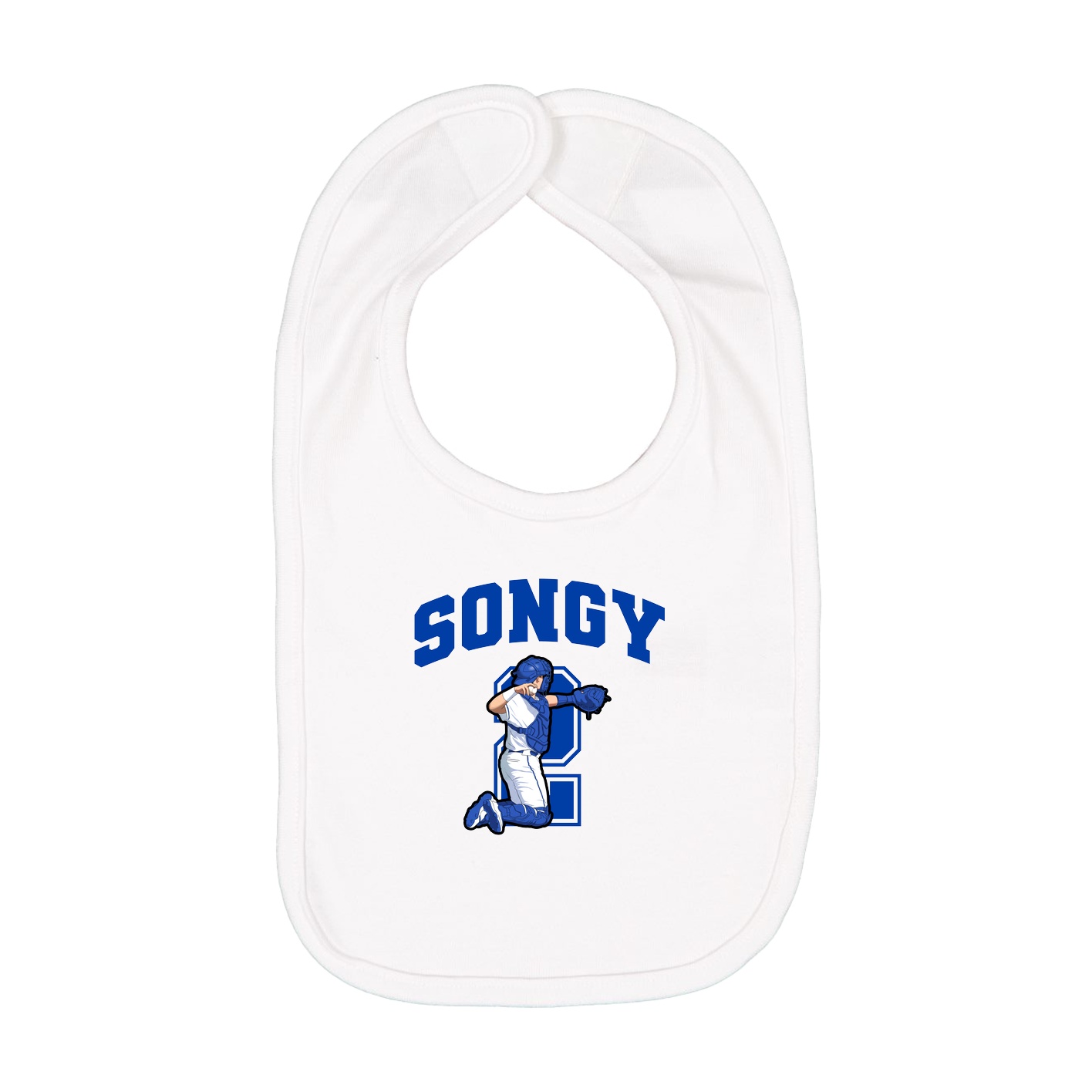 Infant Bib — Number in White