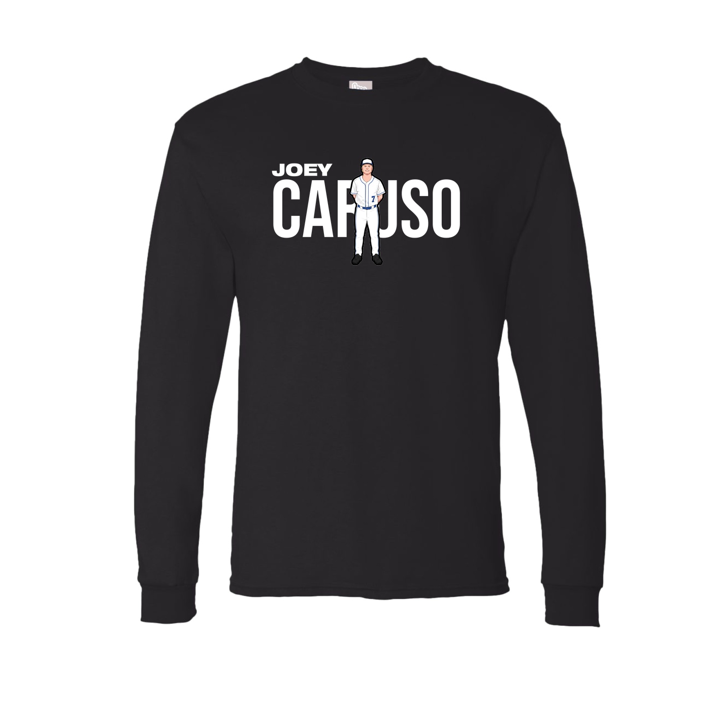 Long Sleeve Tee — Player Name in Black