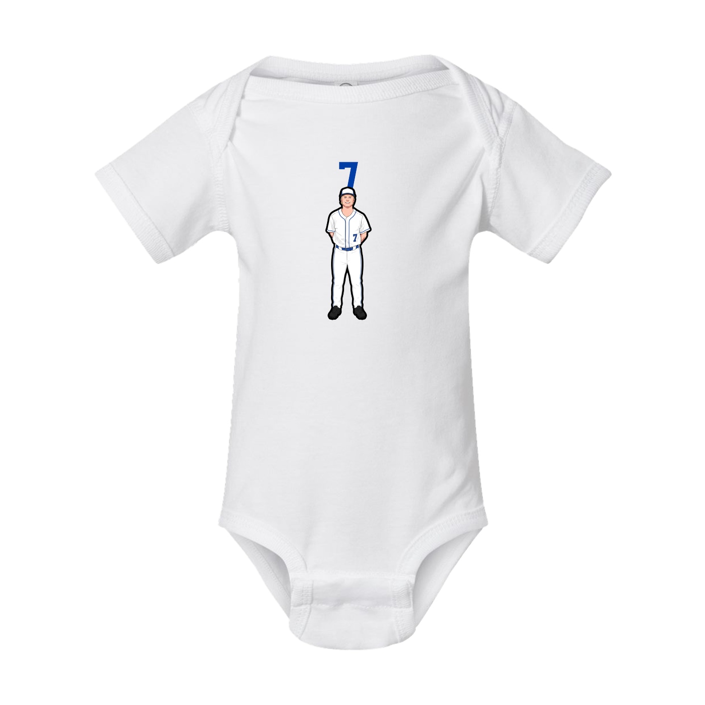 Baby Onesie — Number Top in White