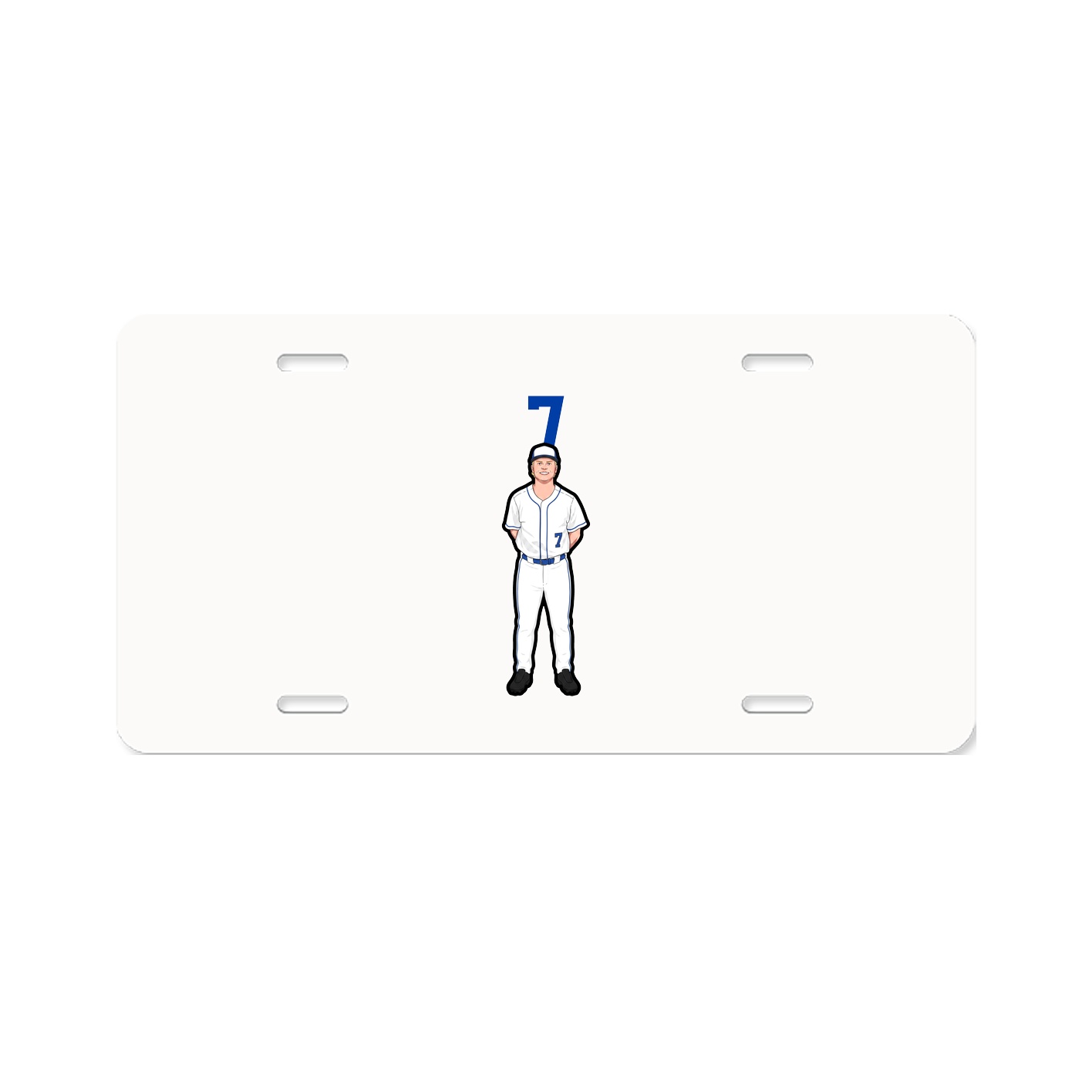 License Plate — Number Top in Classic