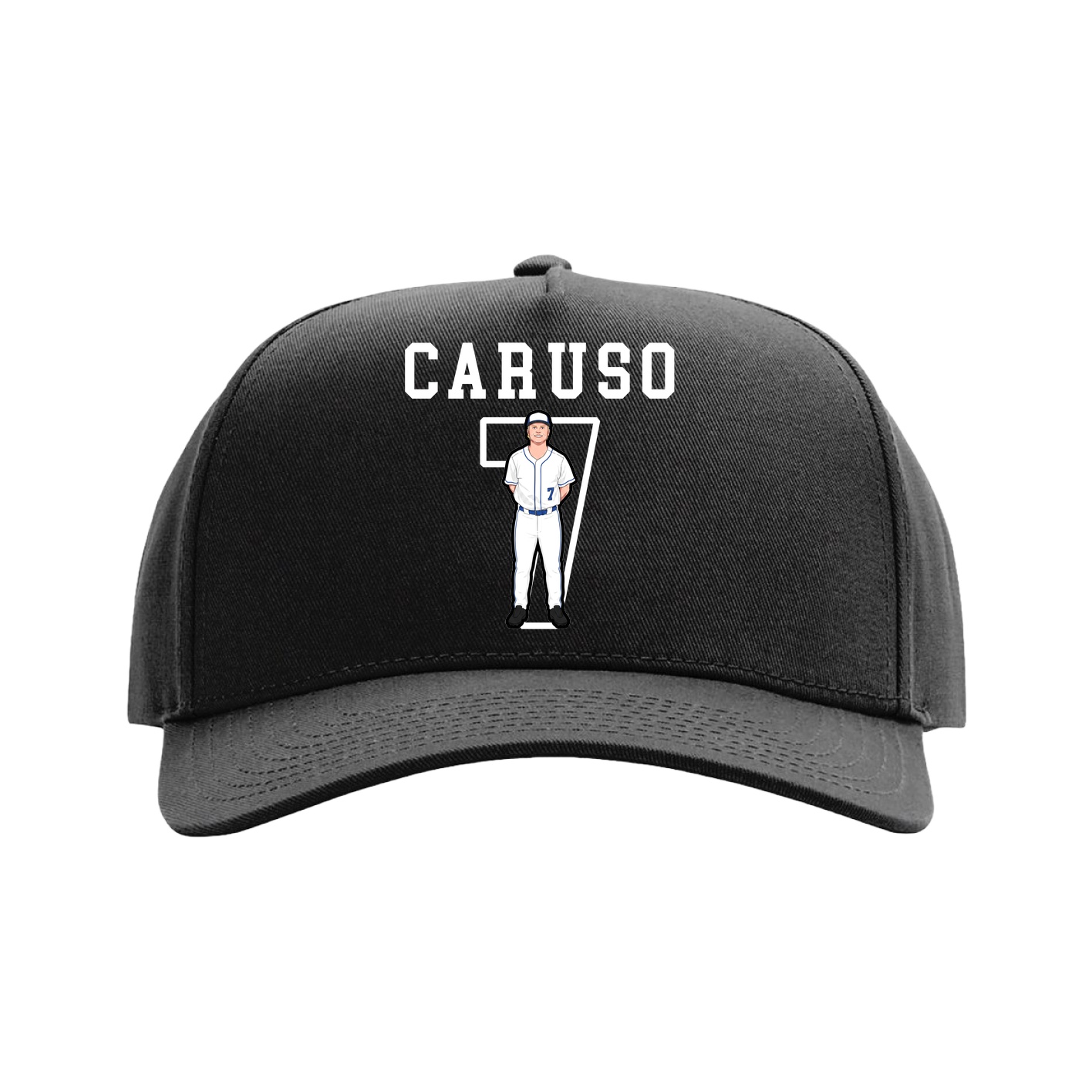 Full Fabric Five-Panel Champ Cap — Shirsey in Black