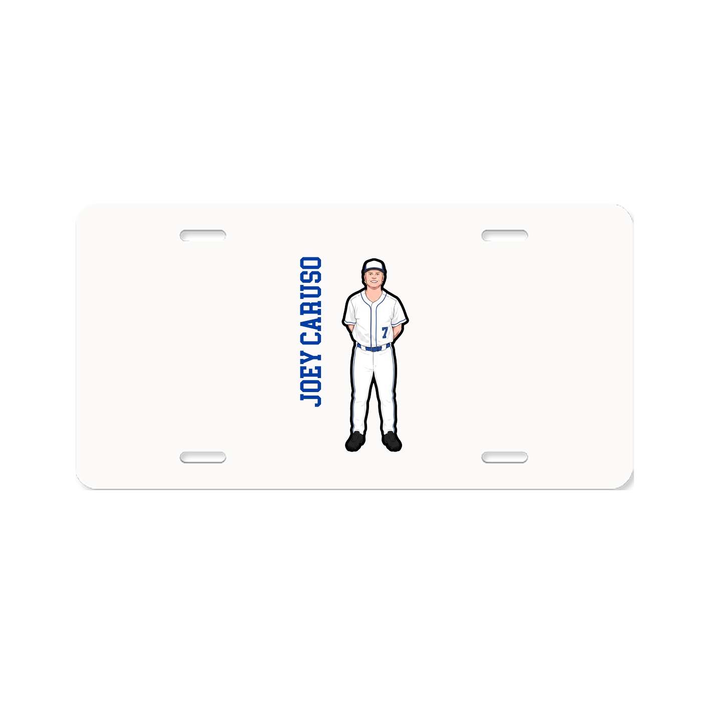 License Plate — Name Vertical in Classic