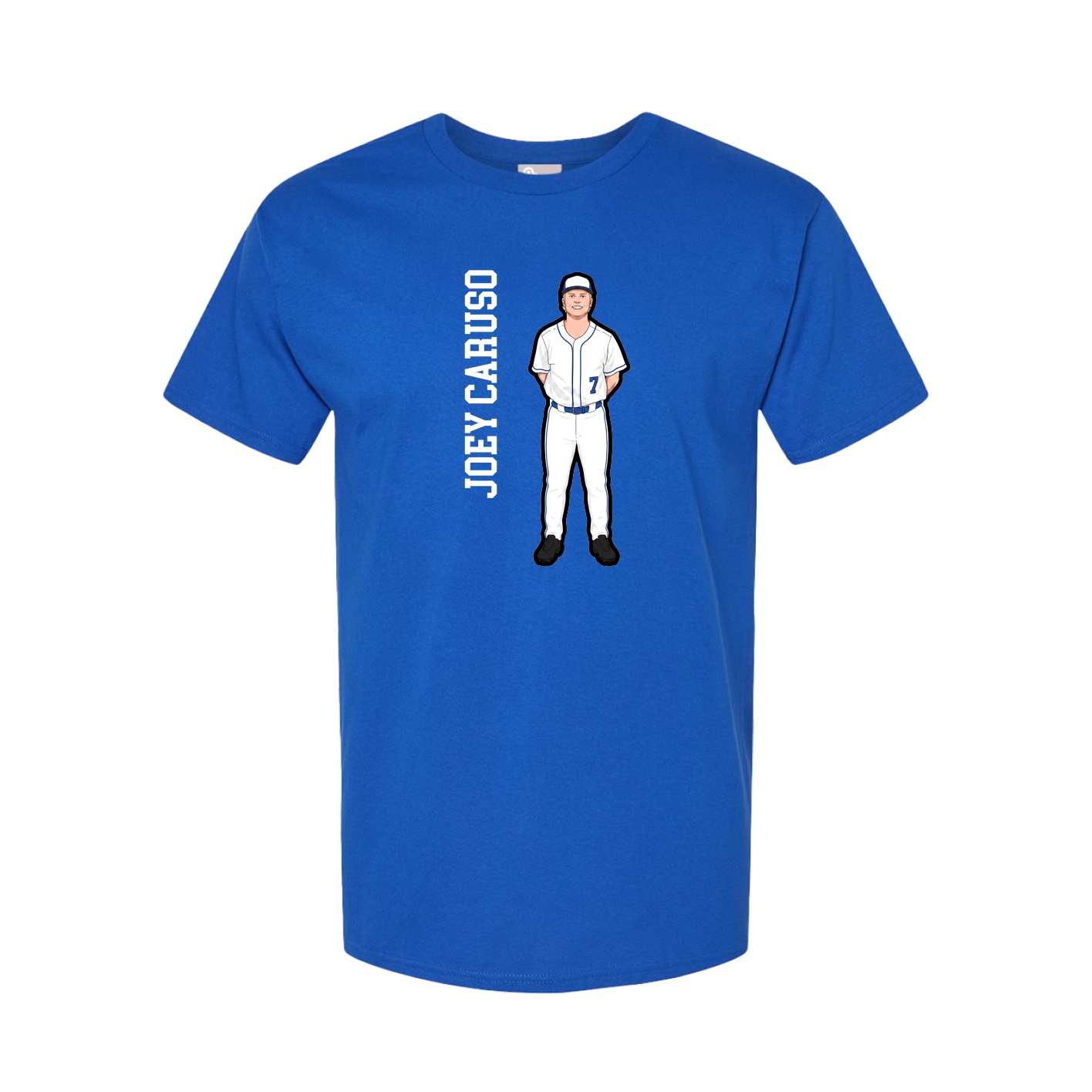 Youth Tee — Name Vertical in Royal